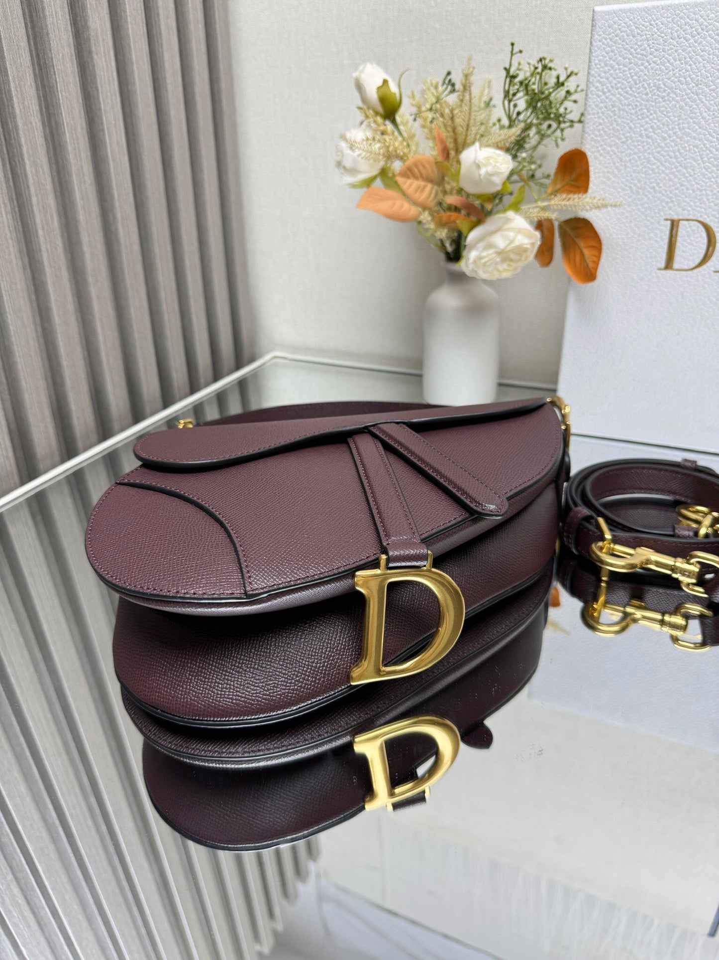 Dior Saddle Bag – Wine Red