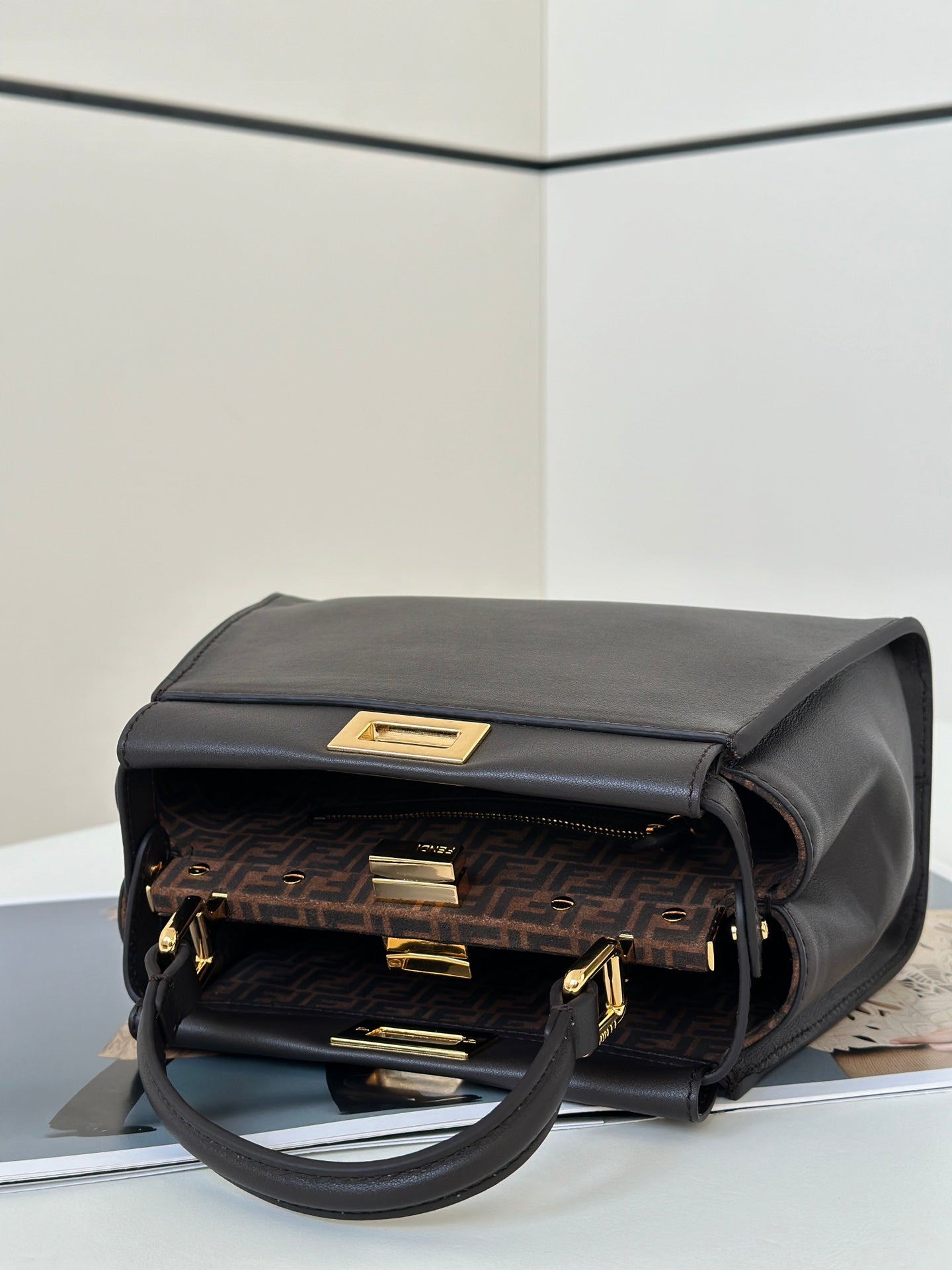 Fendi Peekaboo Classic Calfskin Satchel