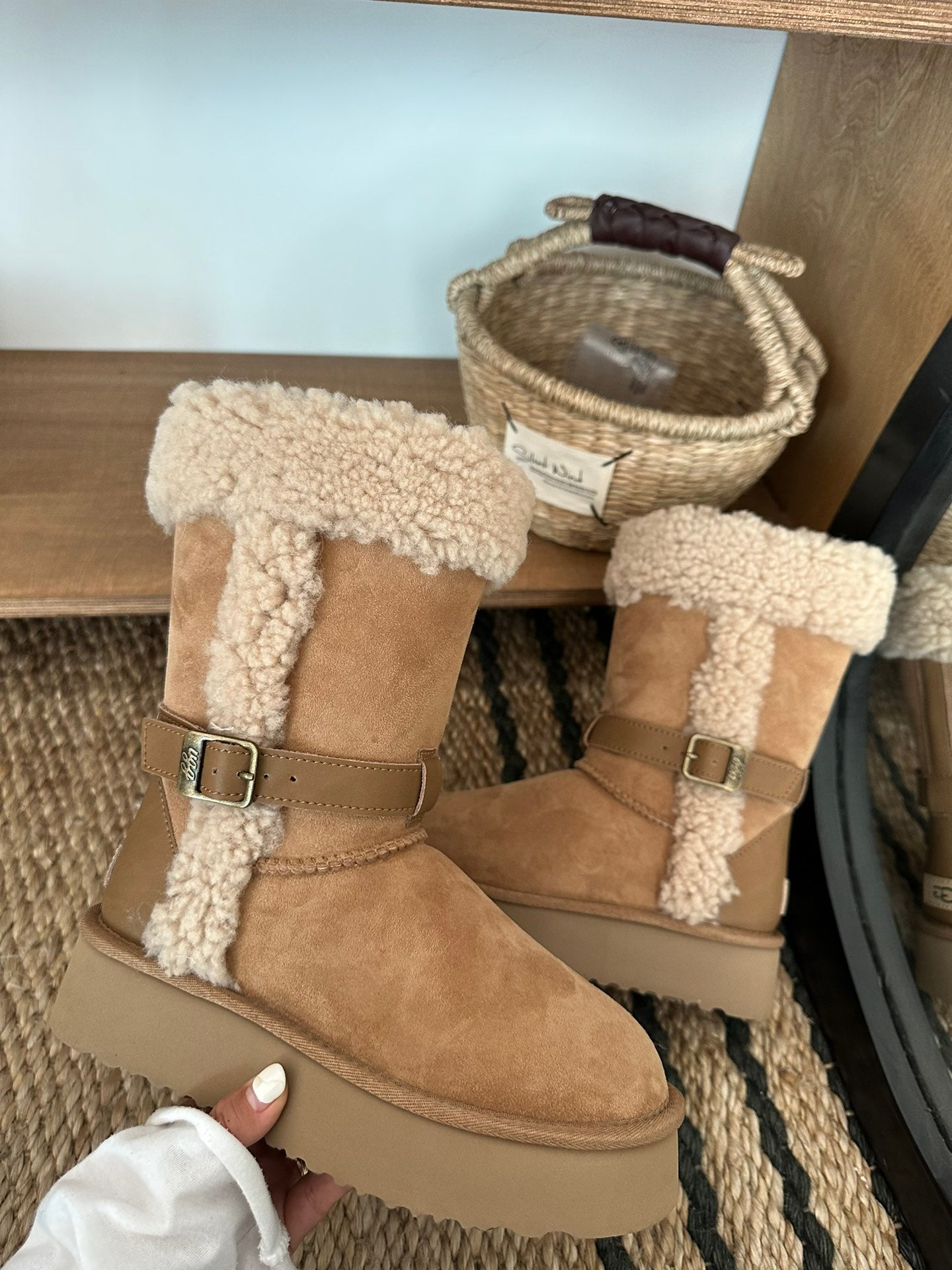 UGG Platform Shearling Snow Boots