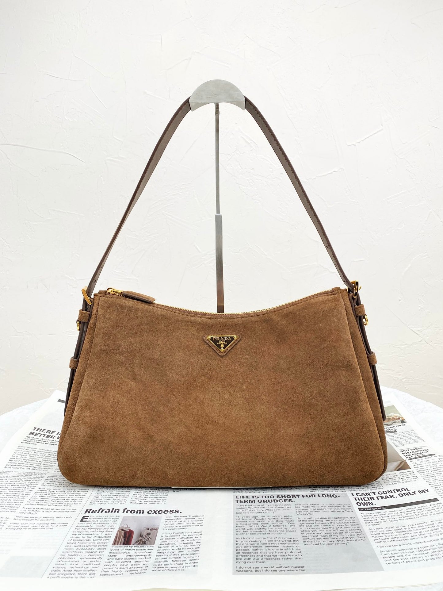 Prada Suede Shoulder Bag