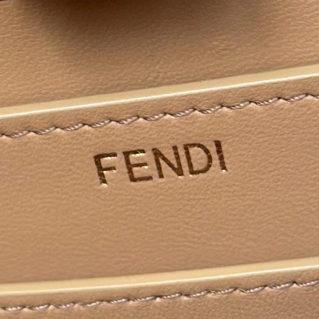 Fendi Peekaboo ISeeU Woven Leather Handbag