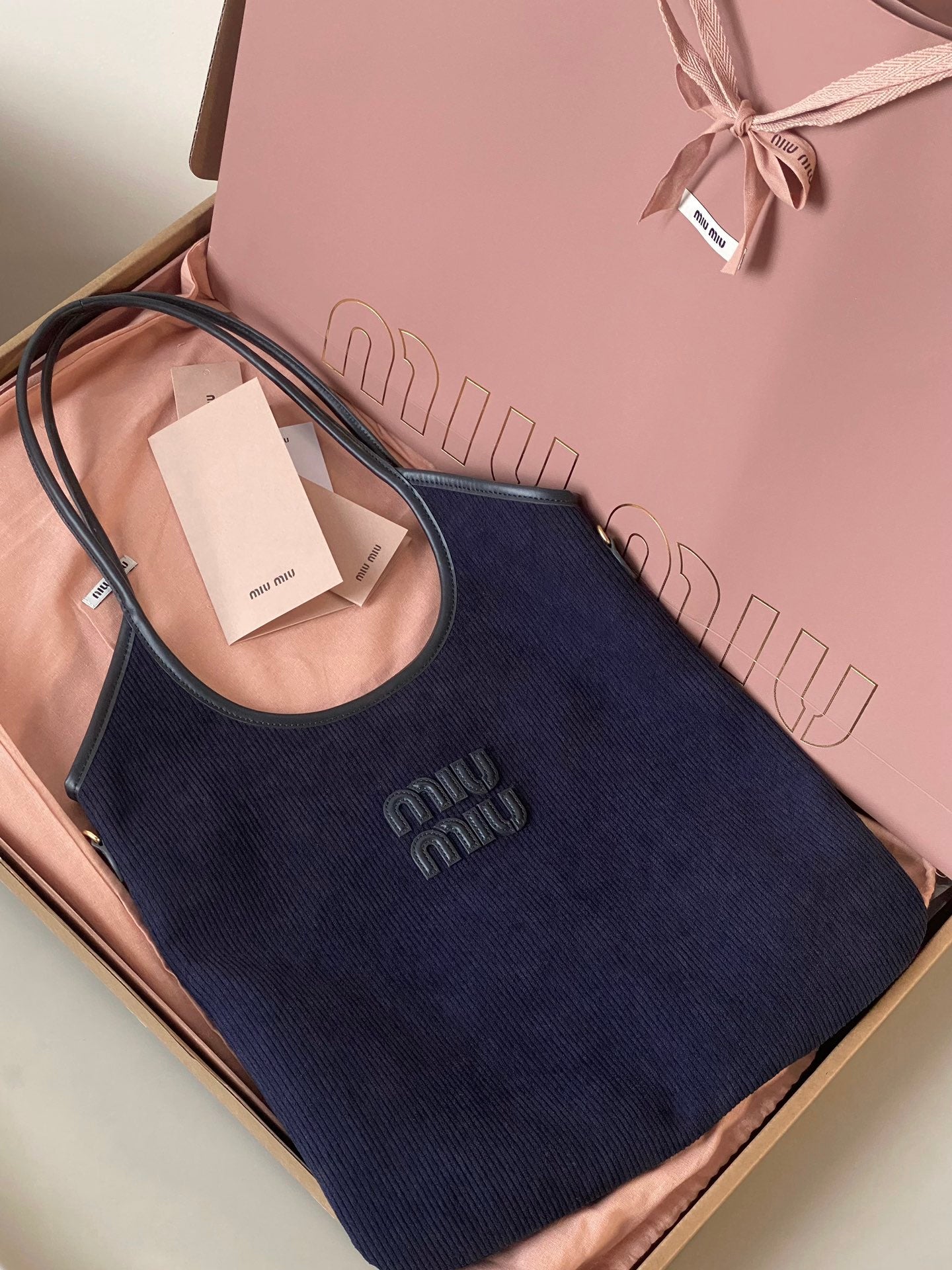 Miu Miu Corduroy Tote Bag