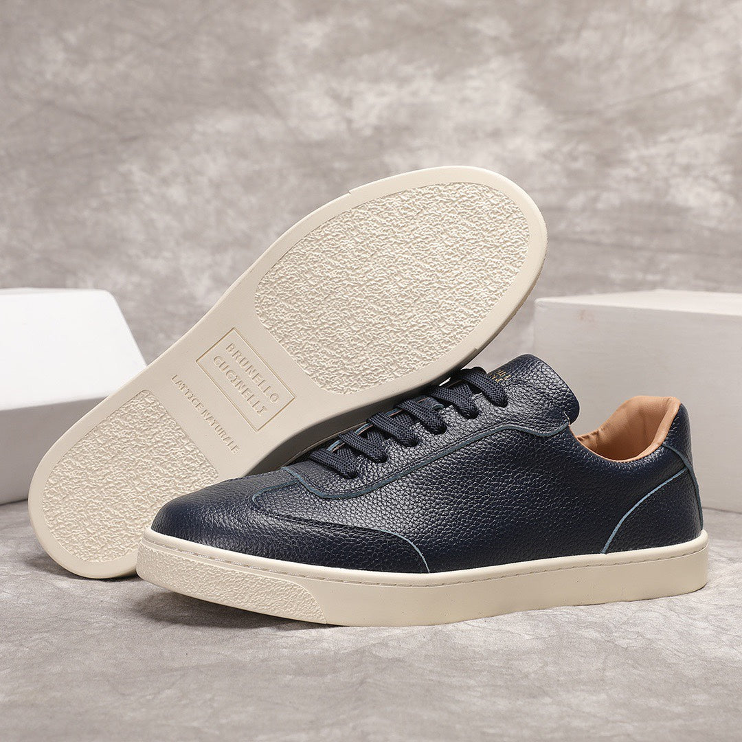 Brunello Cucinelli Calfskin and Suede Sneakers