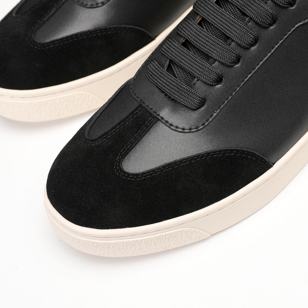 Brunello Cucinelli Calfskin and Suede Sneakers