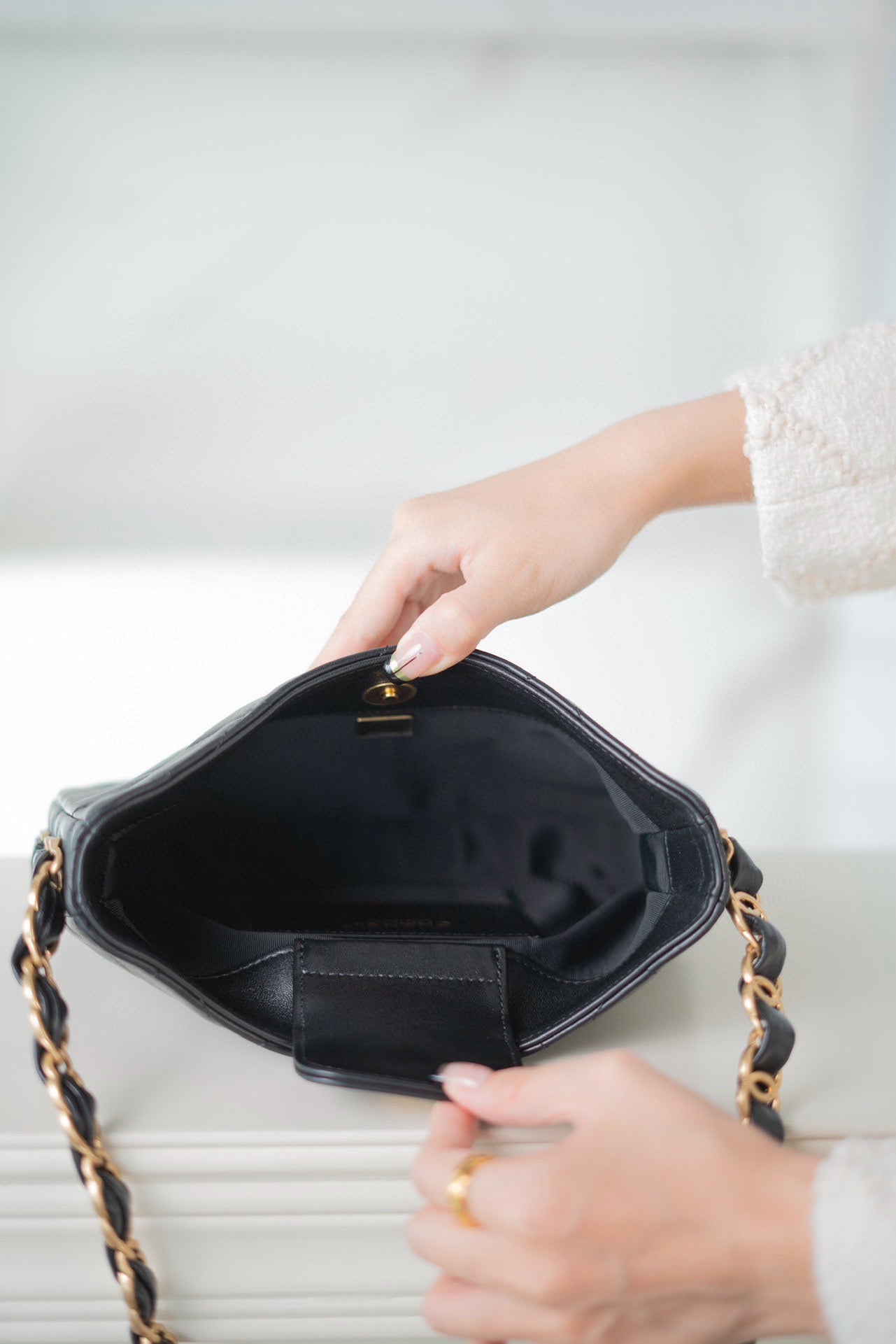 Chanel 24K Chunky Chain Hobo Bag