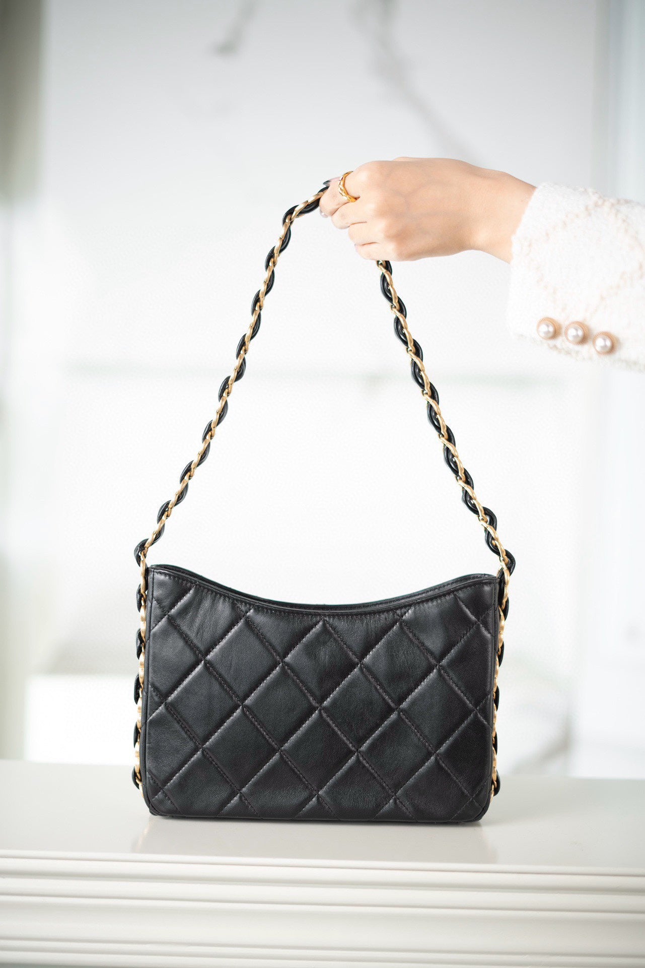 Chanel 24K Chunky Chain Hobo Bag