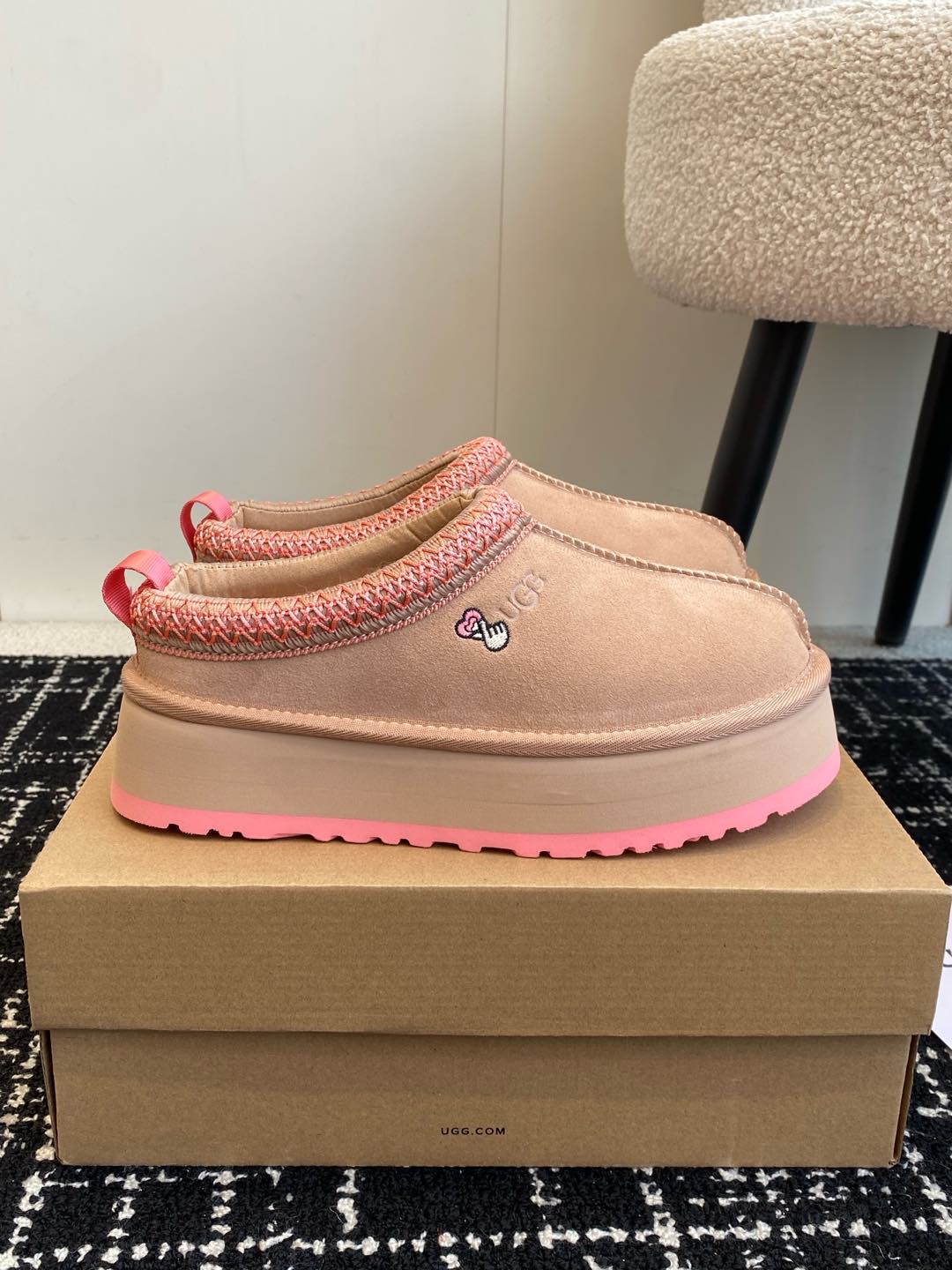 UGG Tazz Feng Chen Wang x TELFAR Valentine's Day Limited Edition Slippers