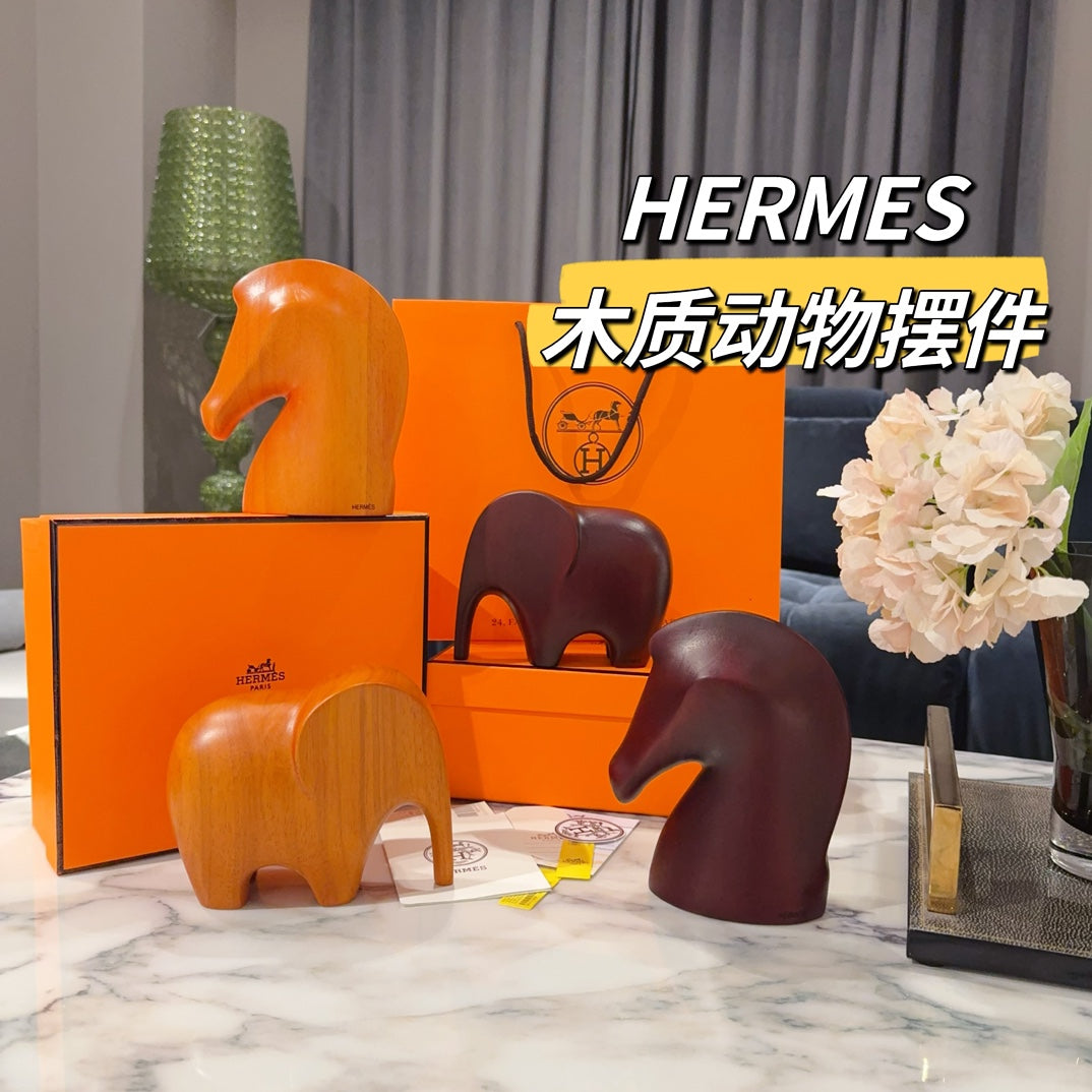 Hermès Wooden Animal Ornaments