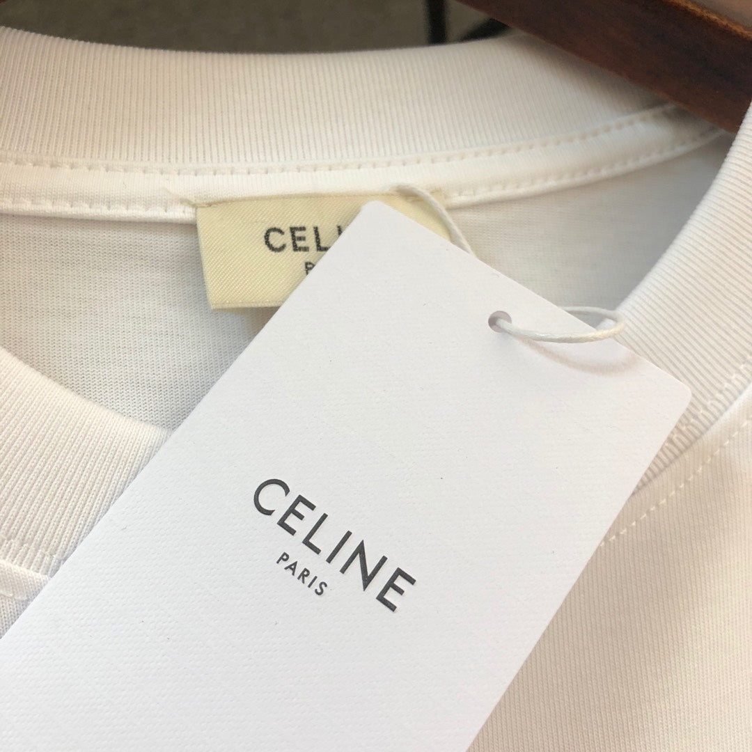 Celine Letter Logo Print Oversize T-Shirt – 2026SS