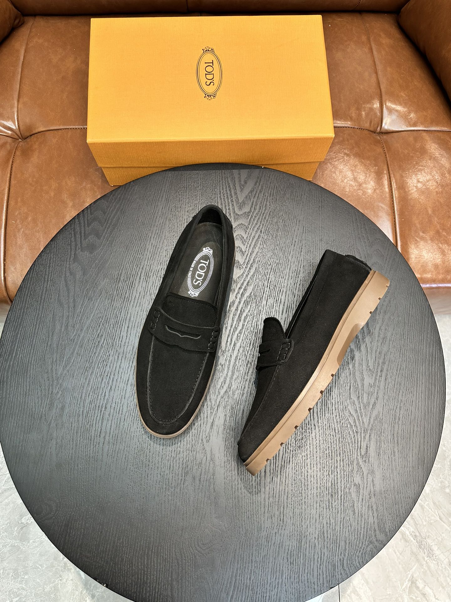 Tod's Suede Calfskin Loafers