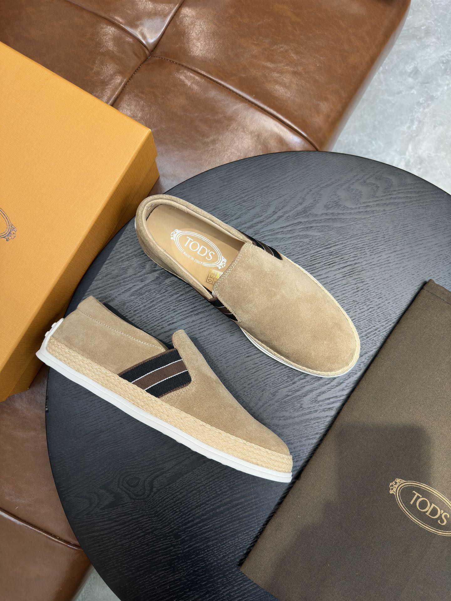 Tod's Suede Calfskin Loafers