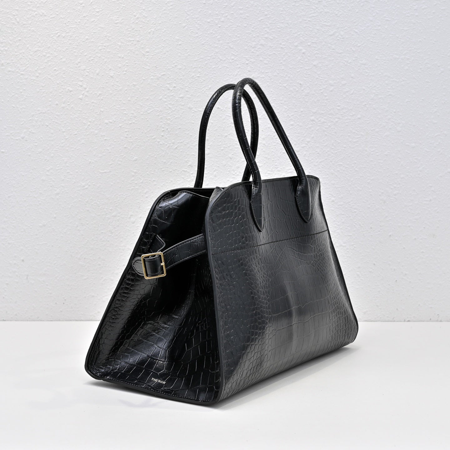 The Row Margaux Crocodile Embossed Tote