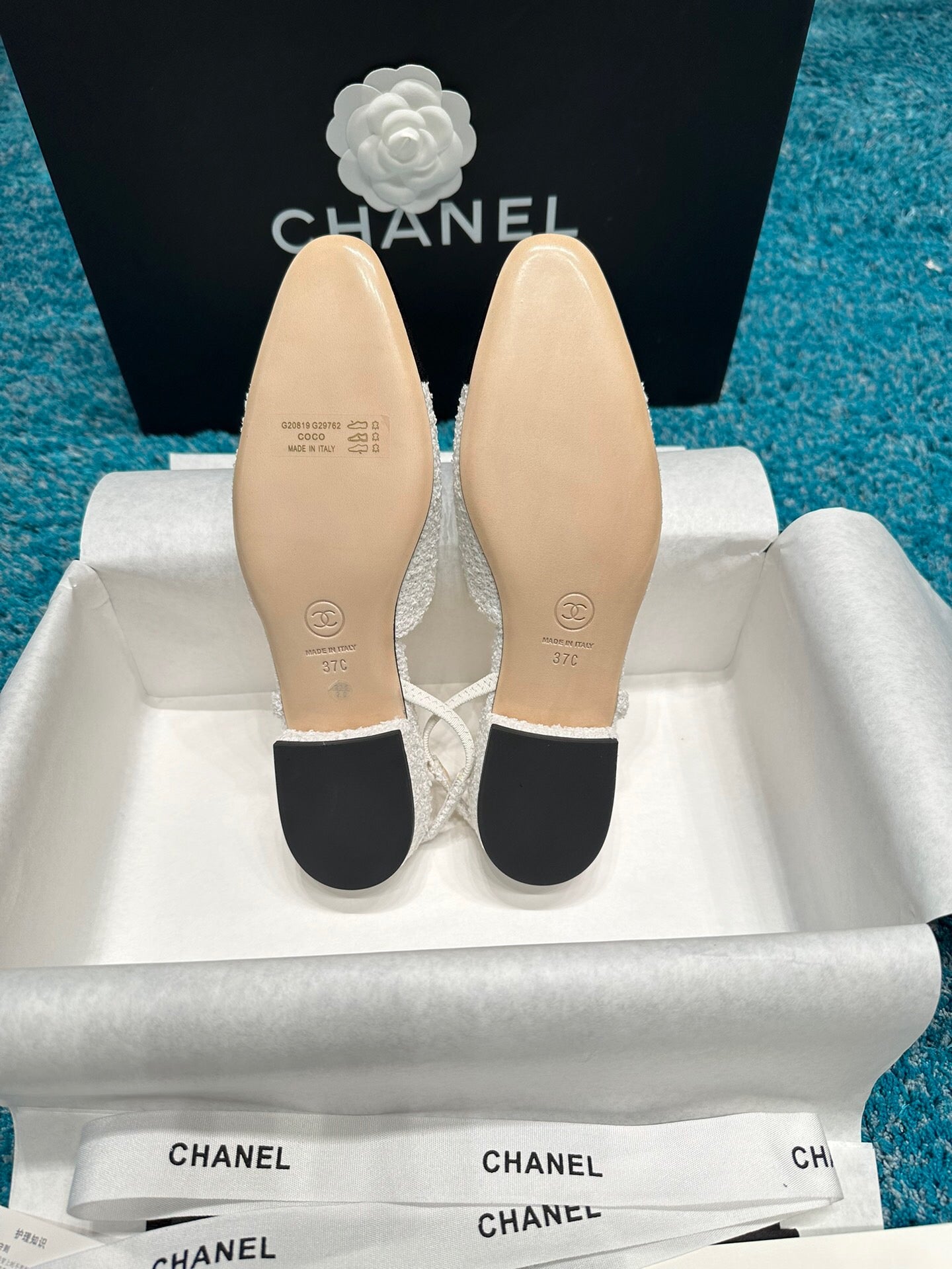 Chanel Two-Tone Slingback Heeled Sandals