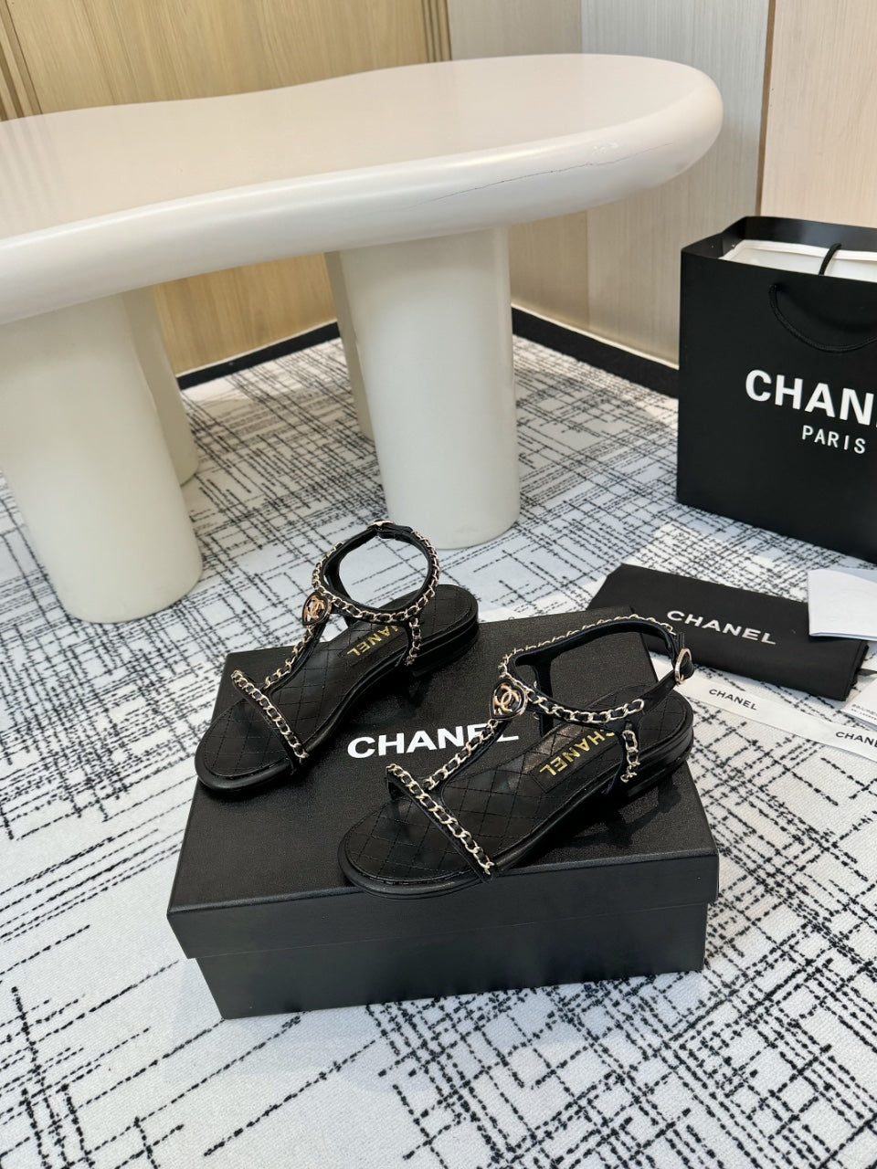 Chanel Chain Heart Sandals – Spring Collection – 2025