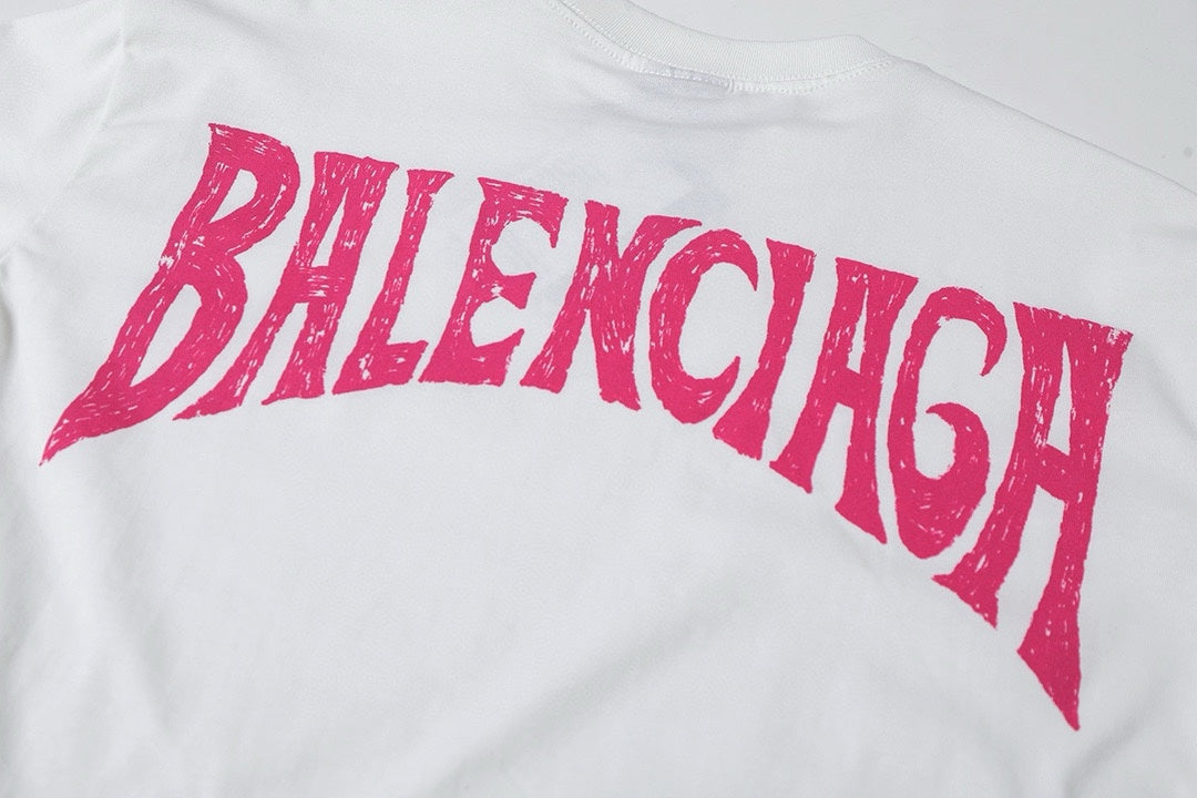 Balenciaga Back Letter Sketch Print T-Shirt – 26SS