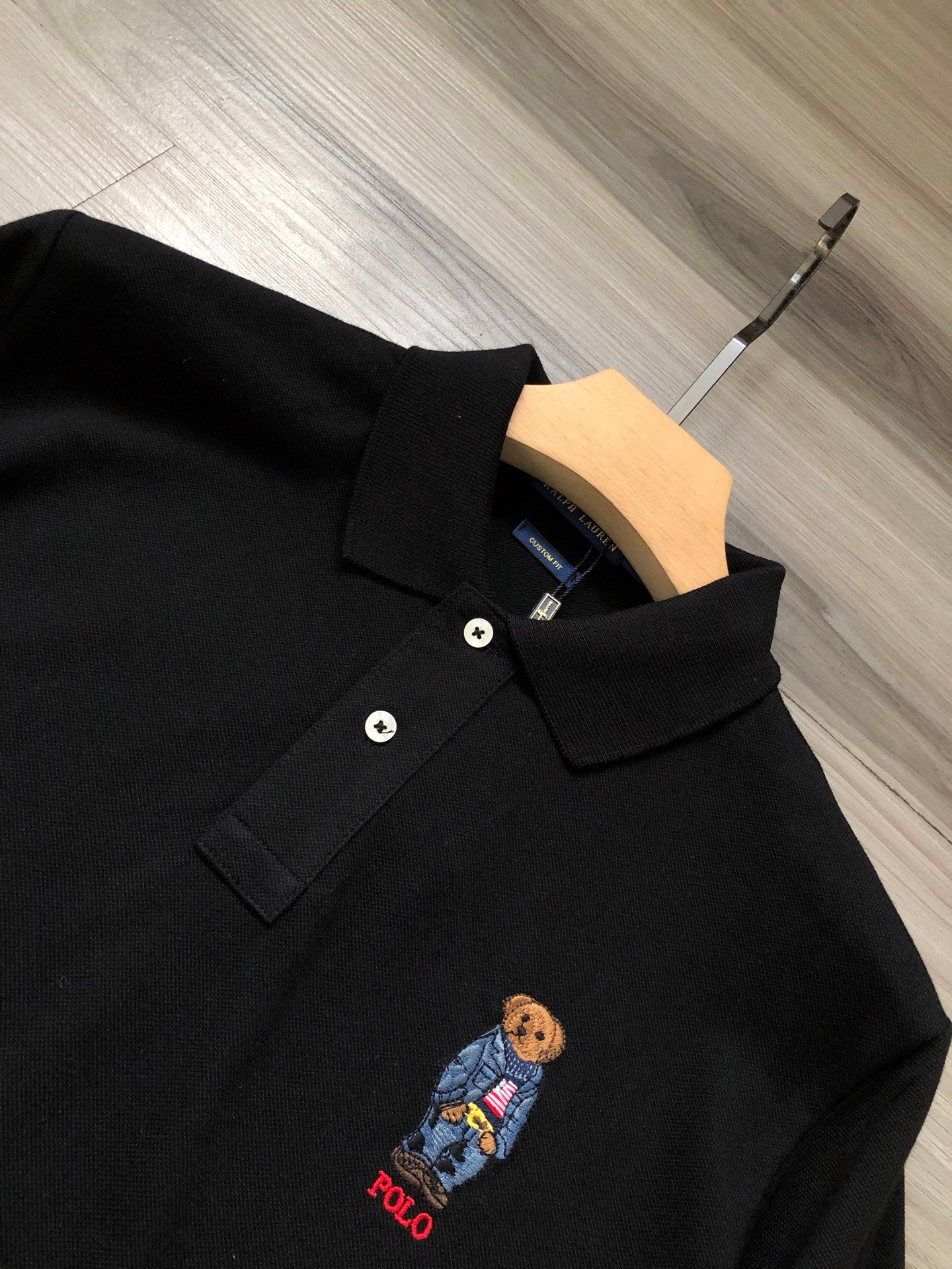 Ralph Lauren Bear Logo Mesh Polo Shirt