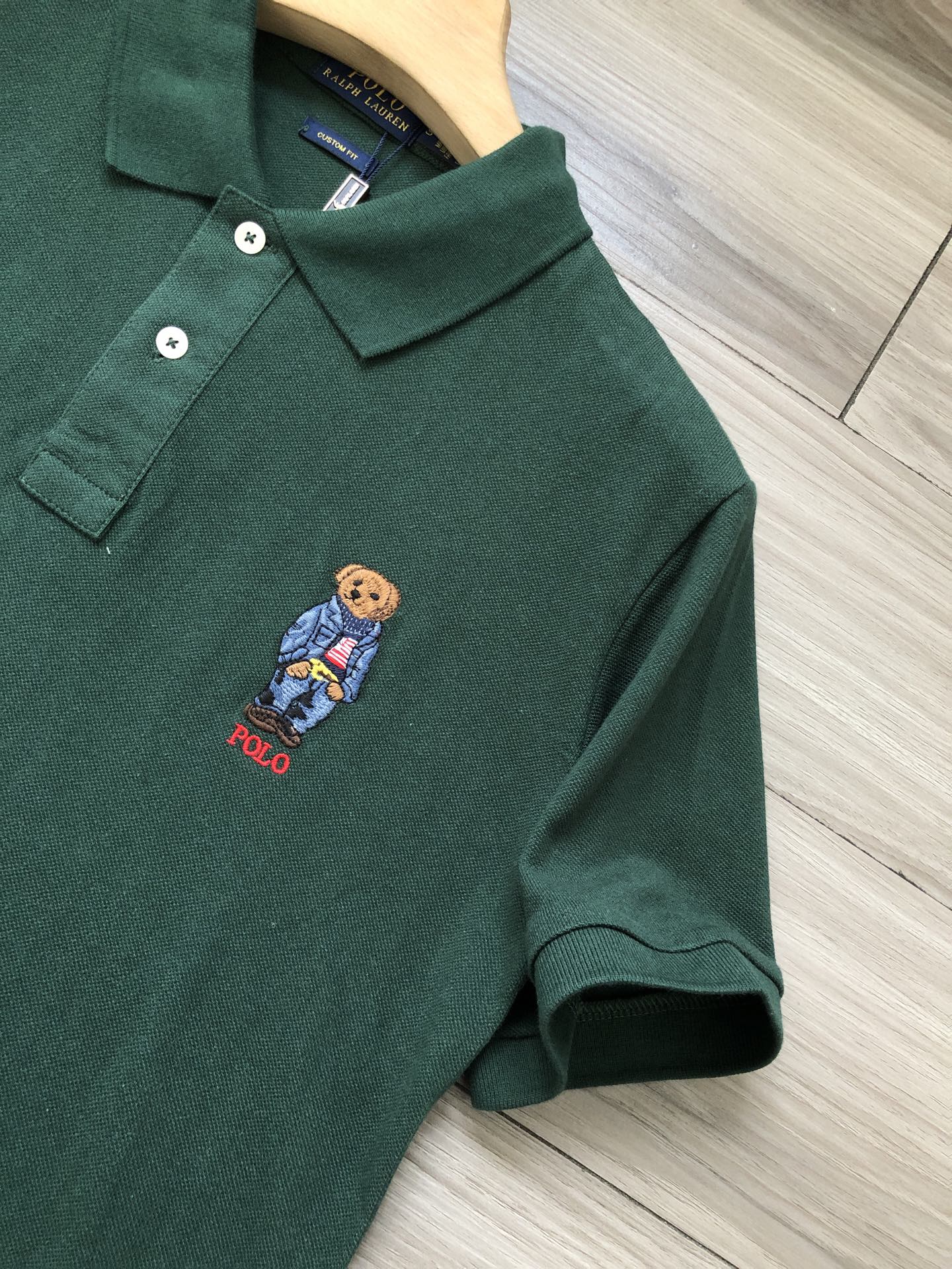 Ralph Lauren Bear Logo Mesh Polo Shirt