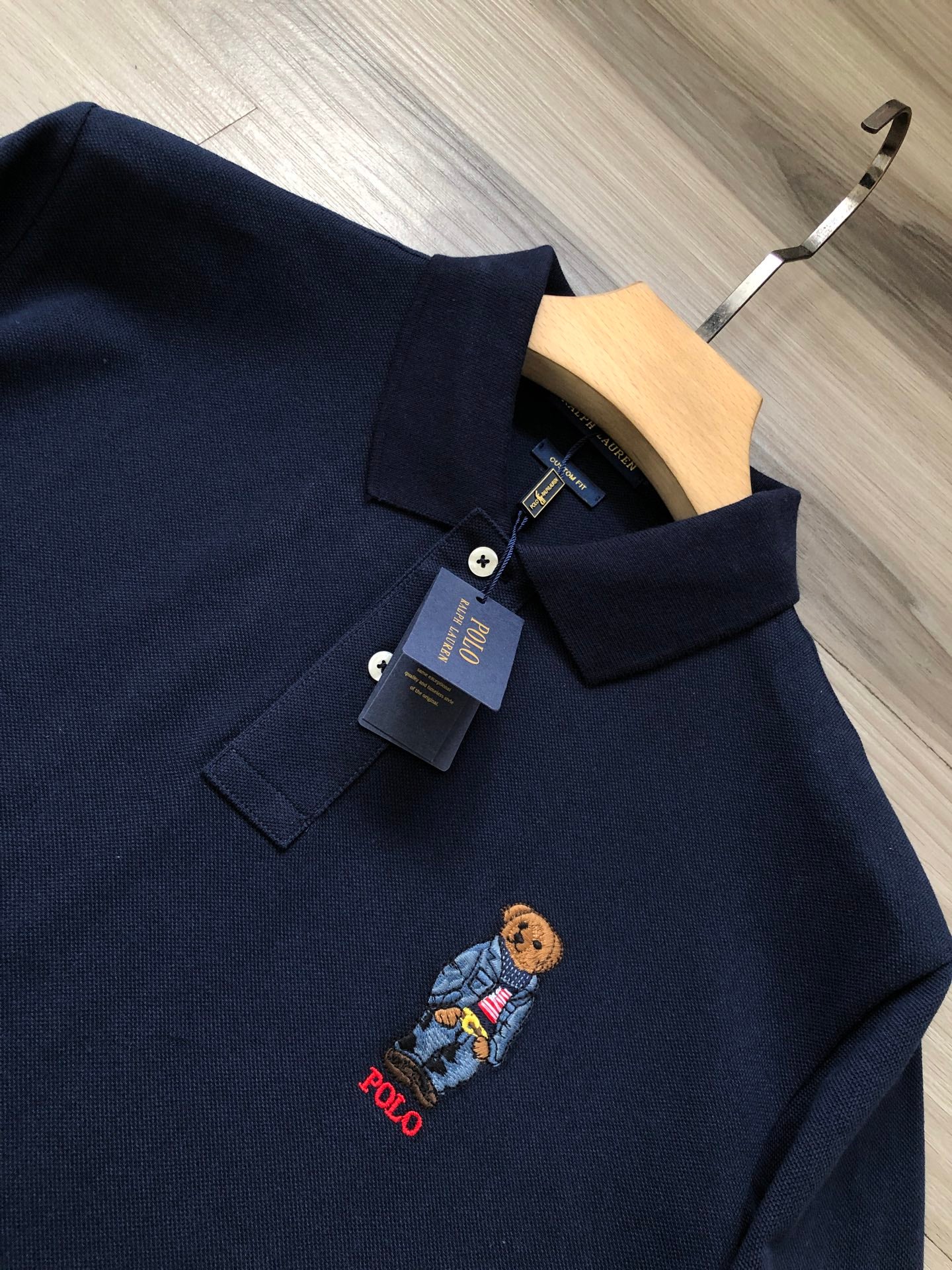 Ralph Lauren Bear Logo Mesh Polo Shirt