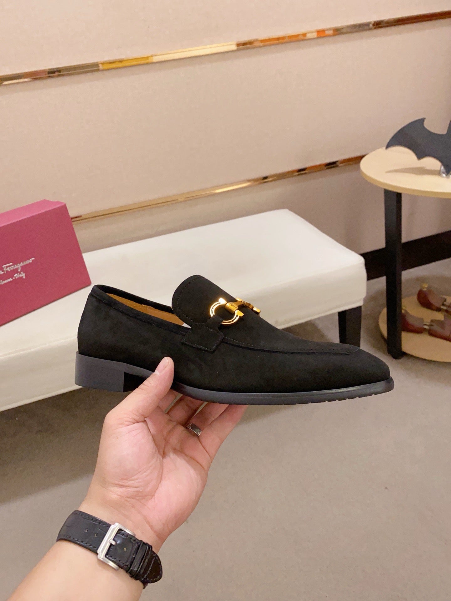 Ferragamo Suede Driving Shoes