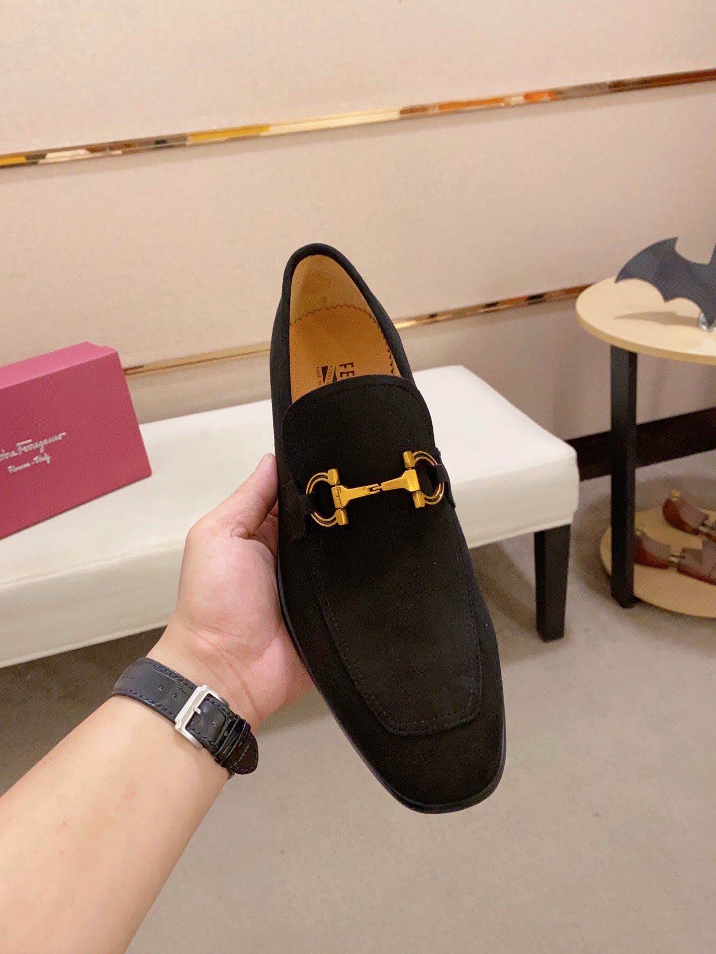 Ferragamo Suede Driving Shoes