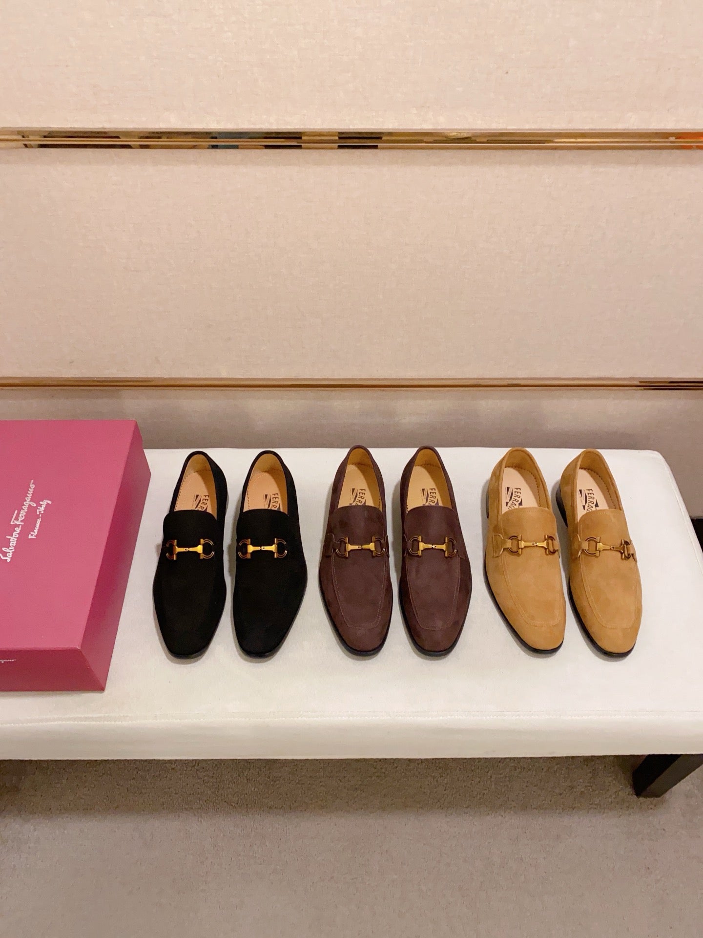 Ferragamo Suede Driving Shoes