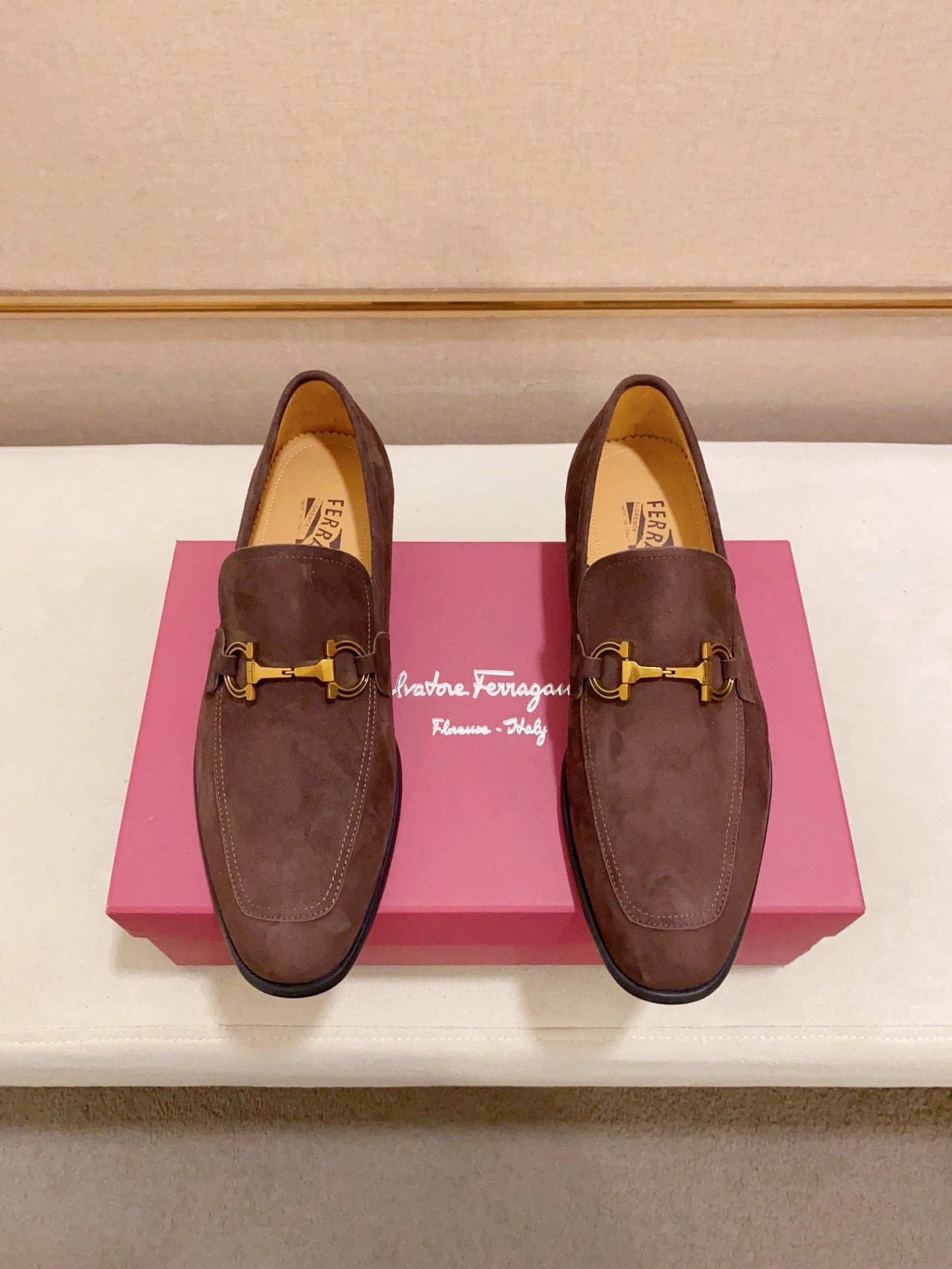 Ferragamo Suede Driving Shoes