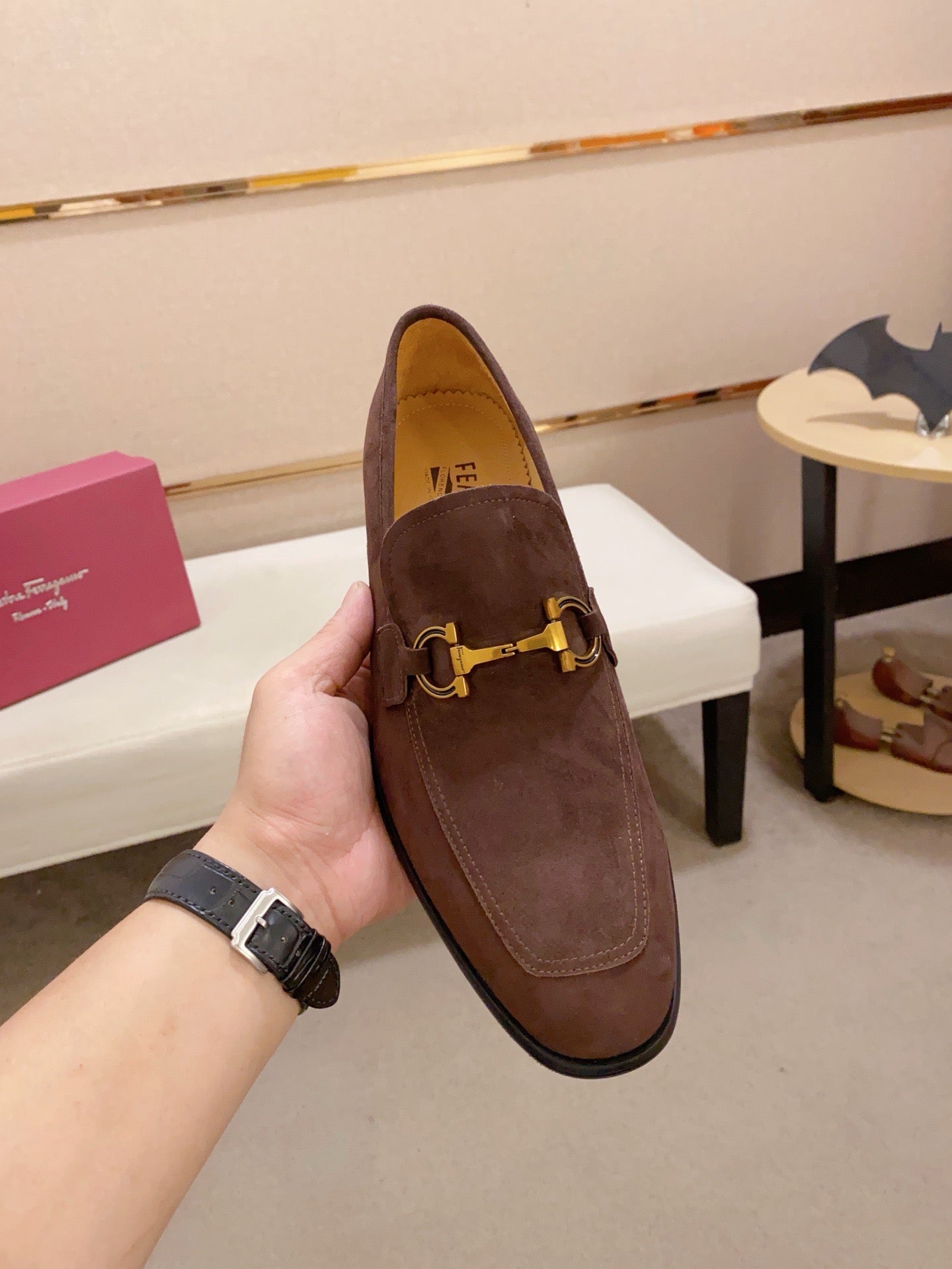 Ferragamo Suede Driving Shoes