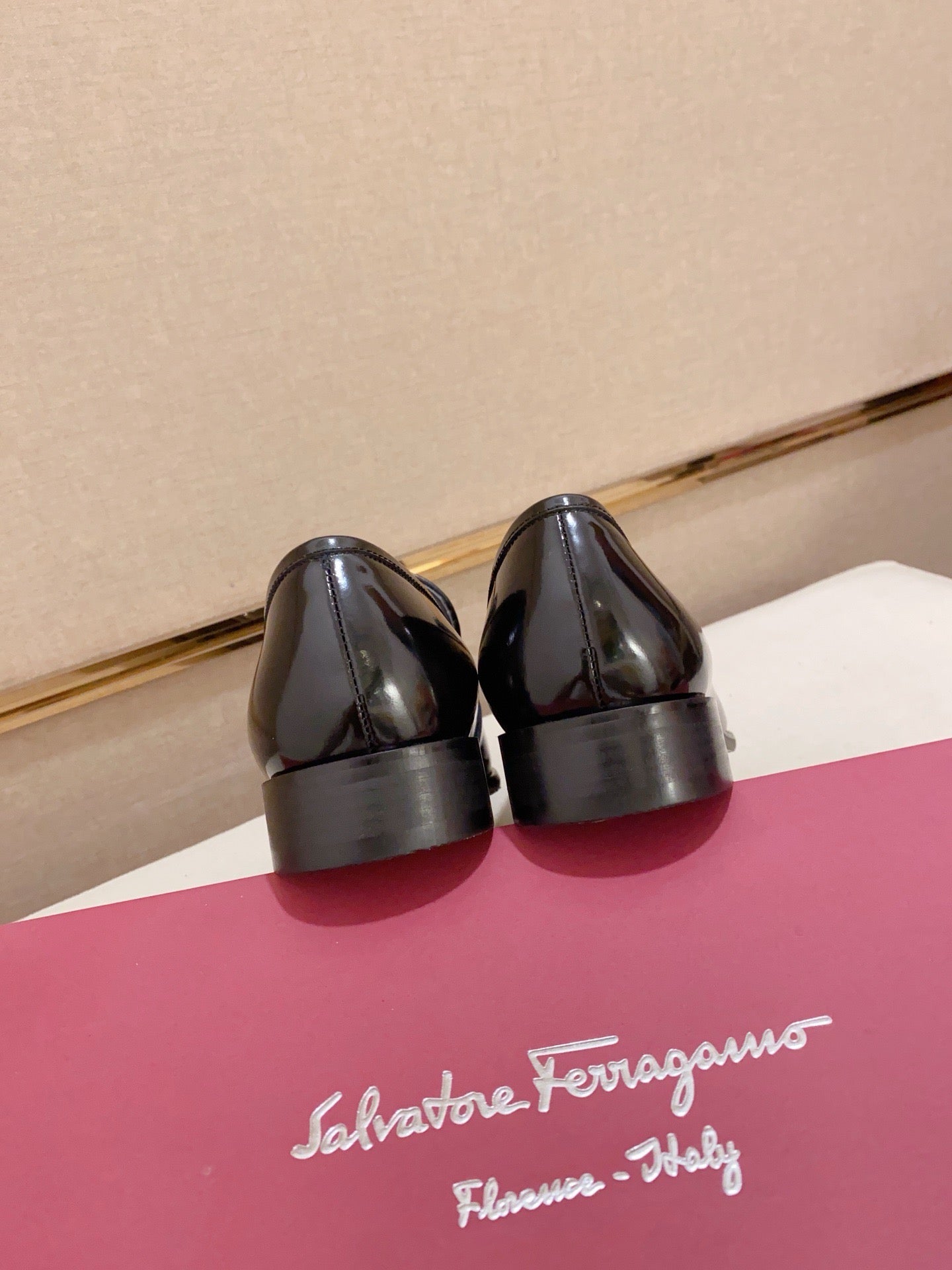 Ferragamo Patent Leather Driving Shoes