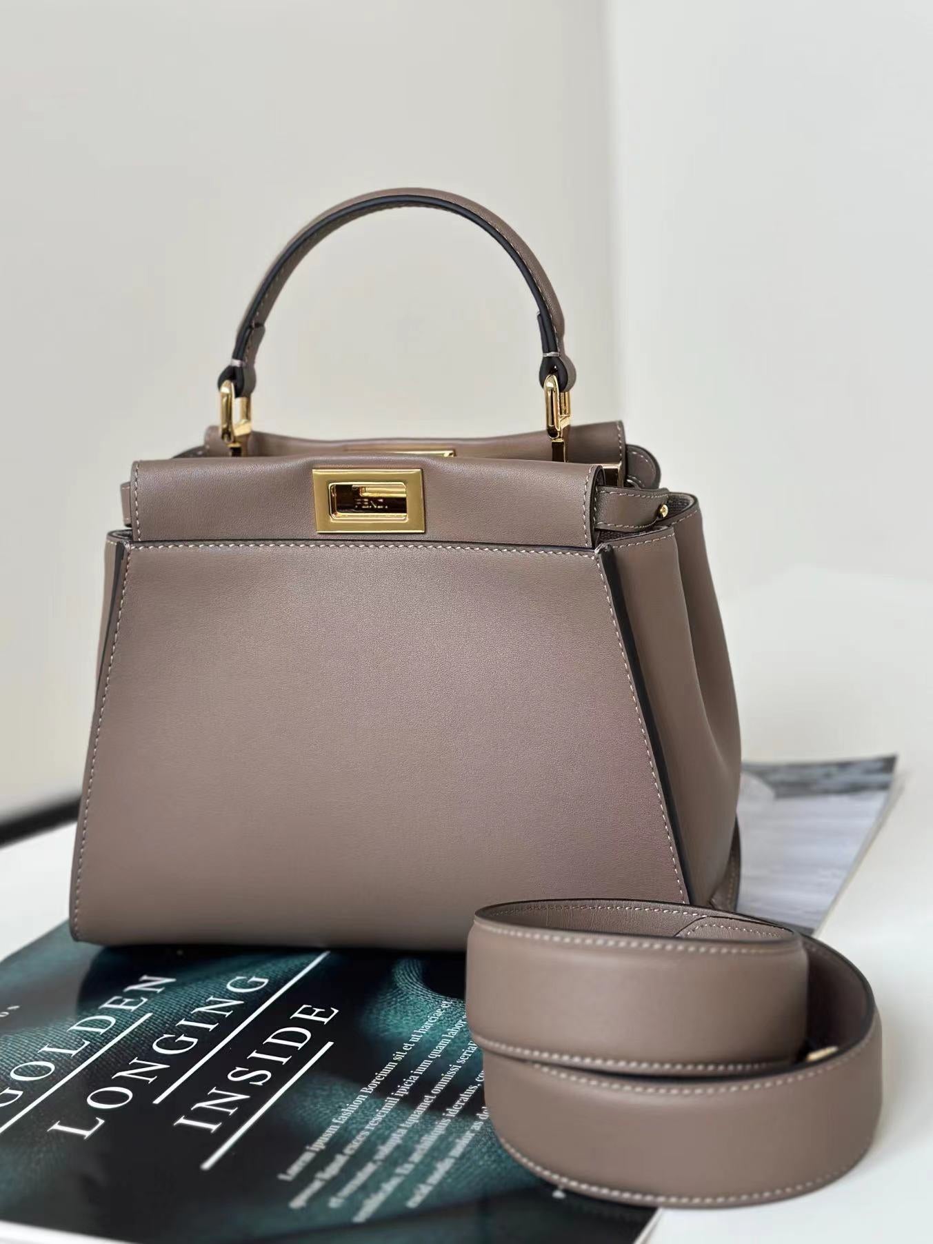 Fendi Peekaboo Classic Calfskin Handbag