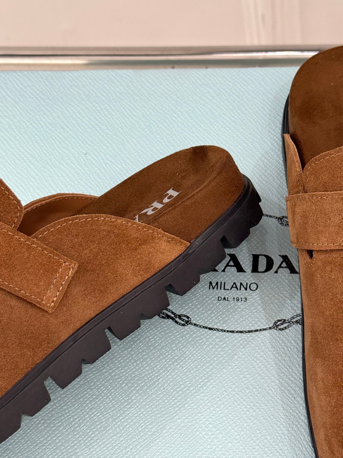 Prada Triangle Logo Birkenstock Slippers – Spring/Summer Collection