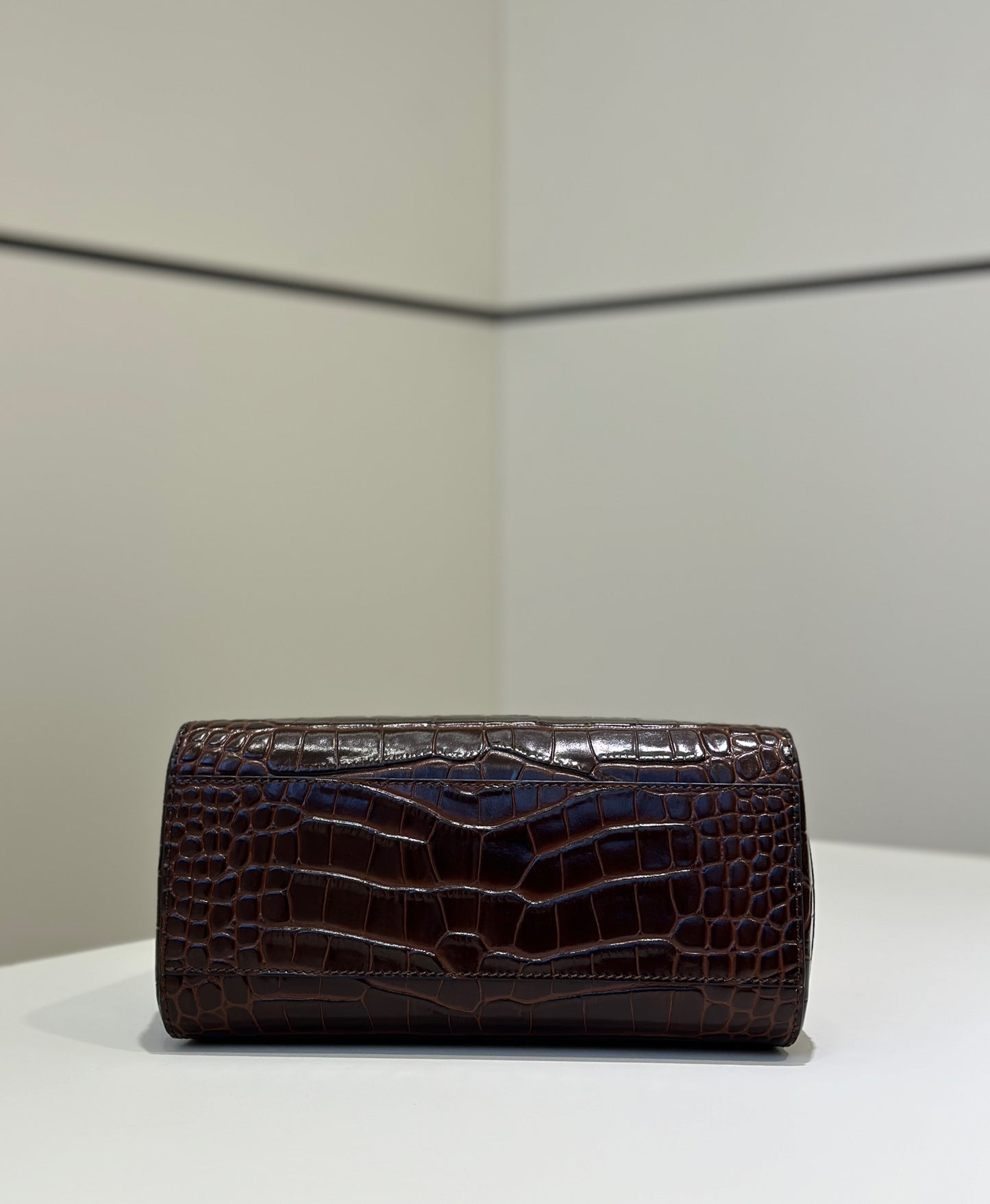 Fendi Peekaboo Embossed Crocodile Handbag