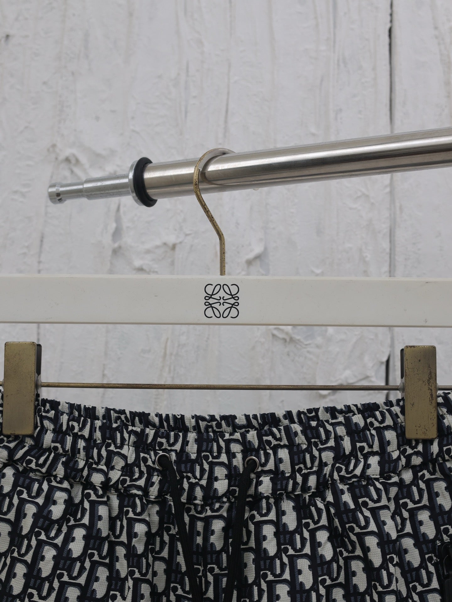 Dior Gold Taffeta Jacquard Oblique Shorts – 2025