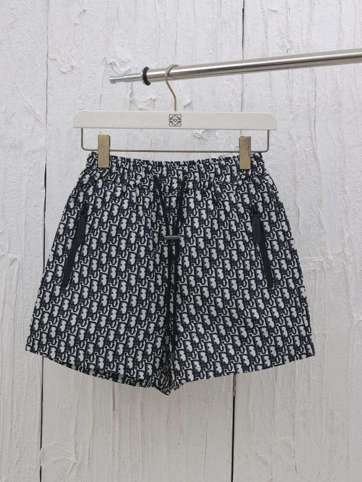 Dior Gold Taffeta Jacquard Oblique Shorts – 2025
