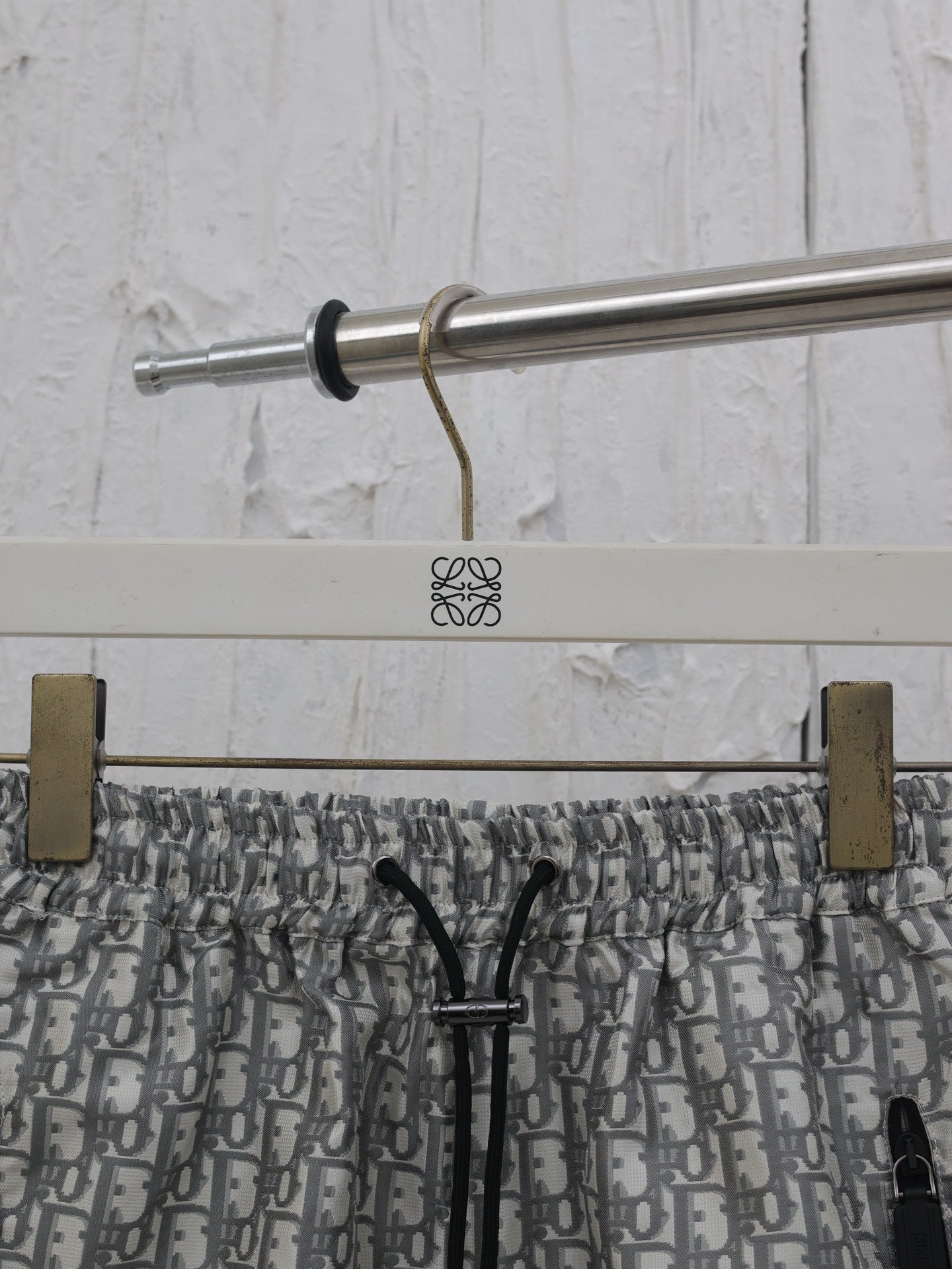 Dior Gold Taffeta Jacquard Oblique Shorts – 2025