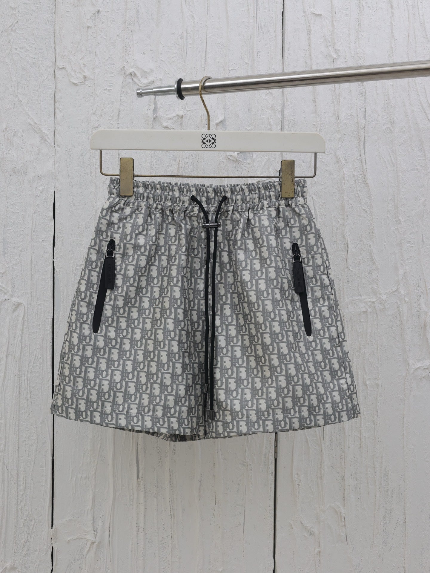 Dior Gold Taffeta Jacquard Oblique Shorts – 2025
