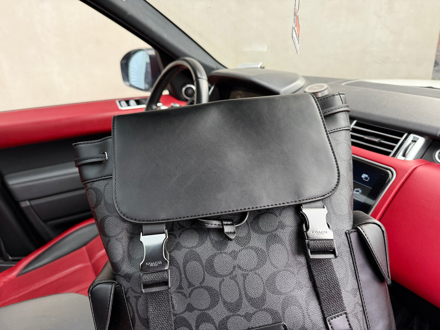 Coach Rivington 29 Monogram Coated Canvas Backpack