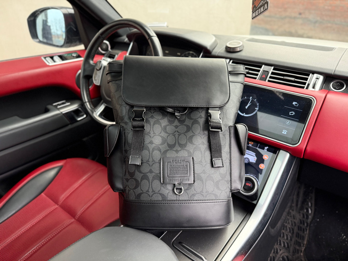 Coach Rivington 29 Monogram Coated Canvas Backpack