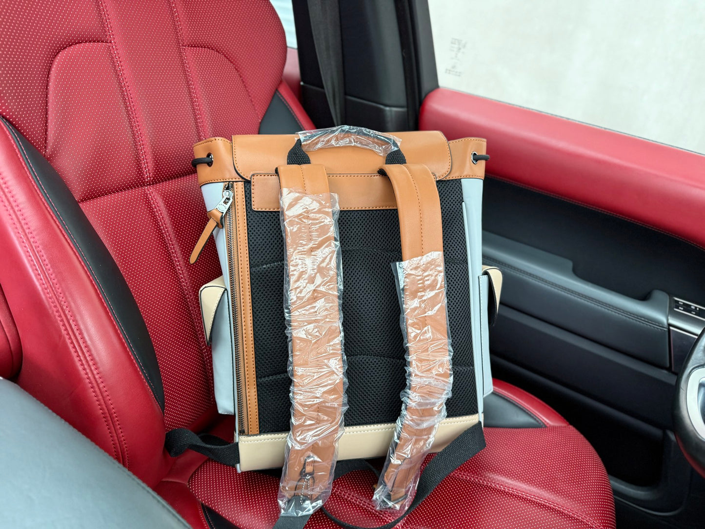 Coach Rivington Color-Block Leather Backpack