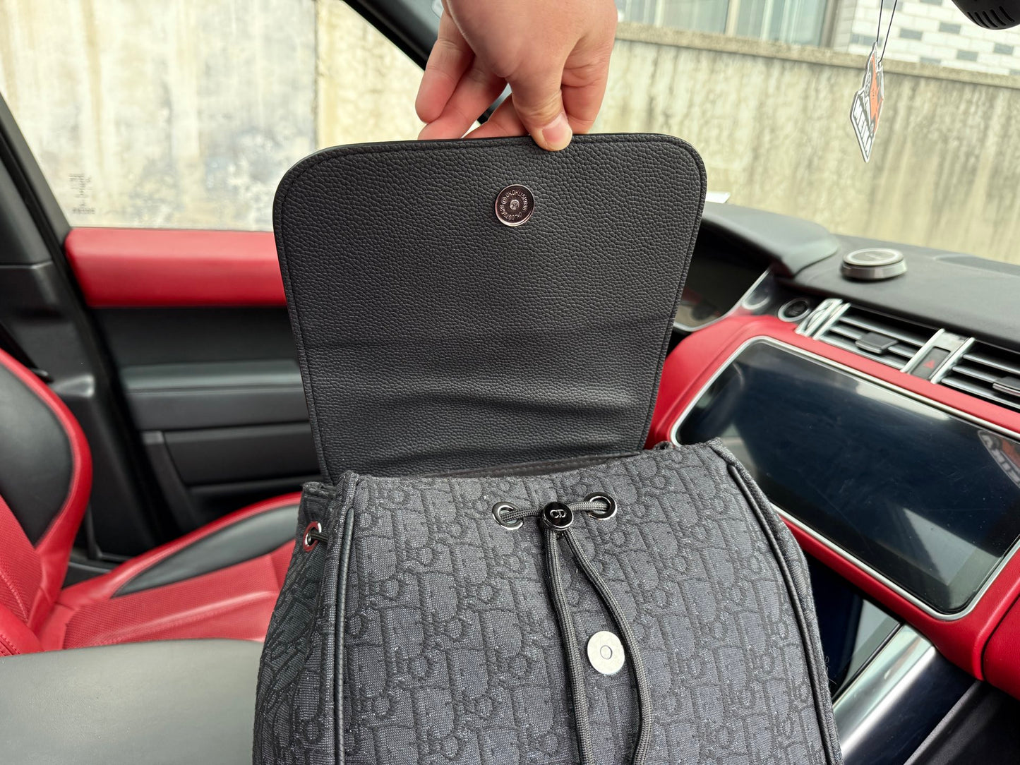 Dior Oblique Saddle Grained Leather Men's Backpack