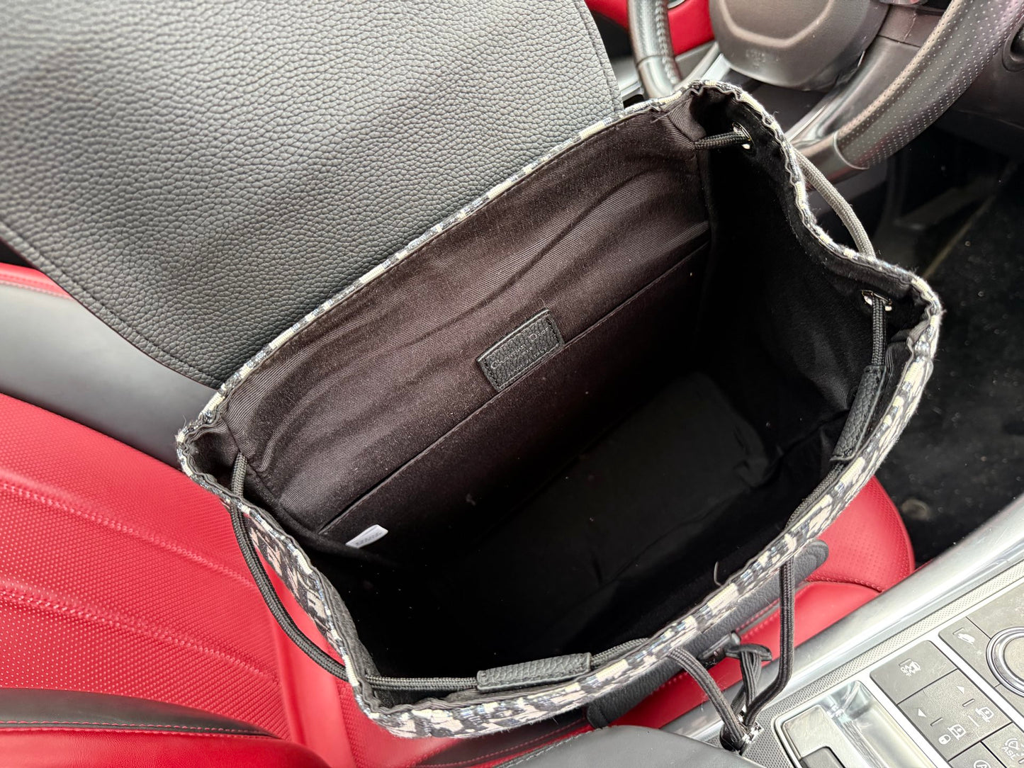 Dior Saddle Oblique Grained Leather Backpack