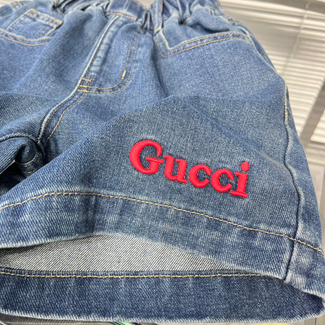 Gucci Kids Letter Embroidered Washed Jeans – Kids Collection