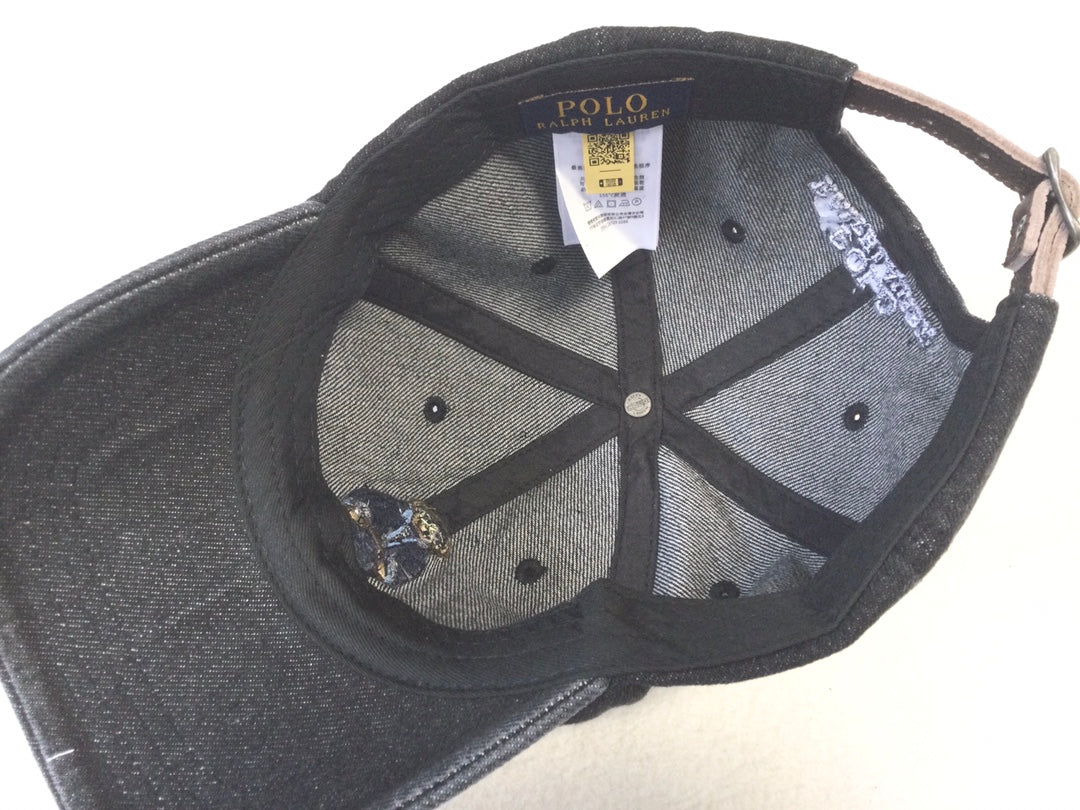Ralph Lauren Denim Bear Embroidered Baseball Cap
