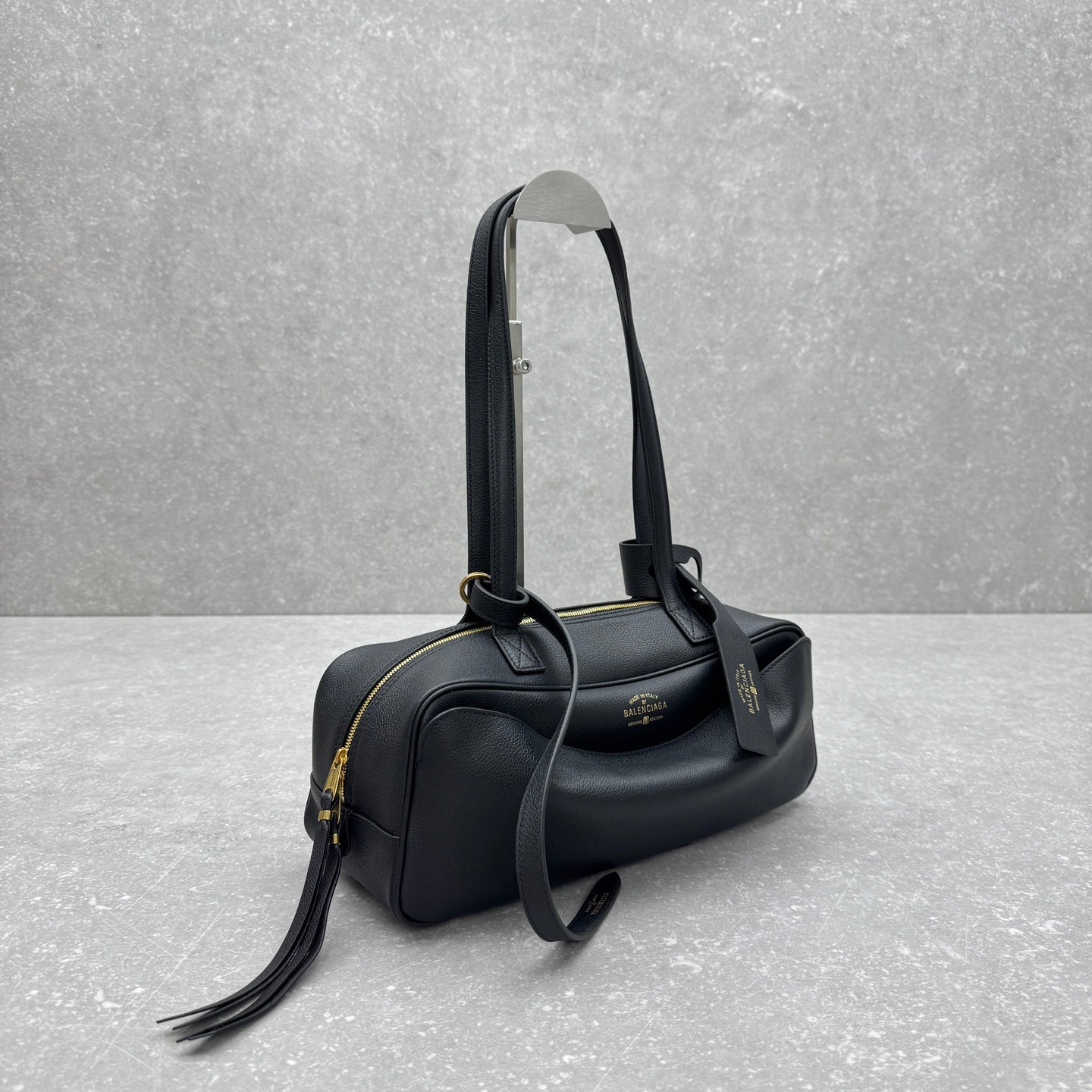 Balenciaga Carrie Leather Bowling Bag – Small