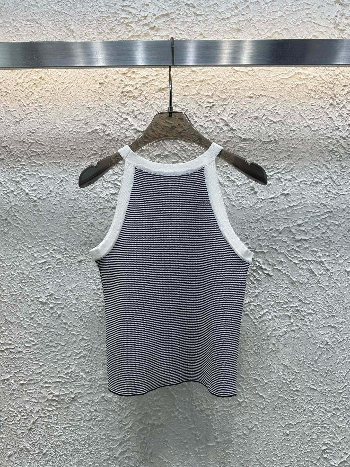 Celine Triomphe Stripe Knitted Vest