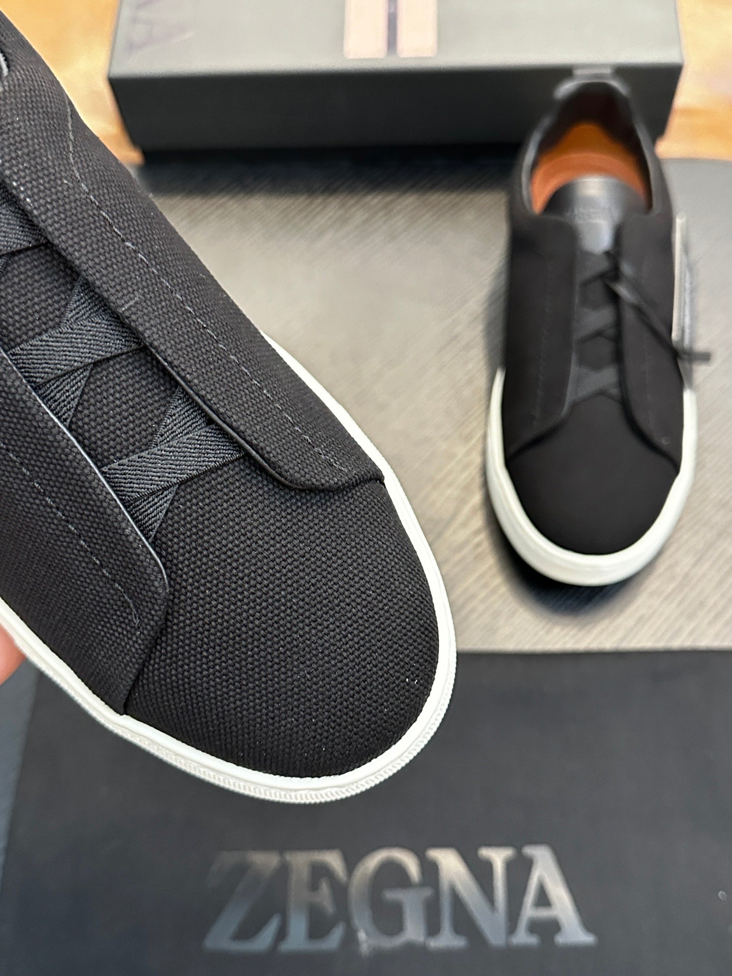 Zegna Triple Stitch Low-Top Sneakers