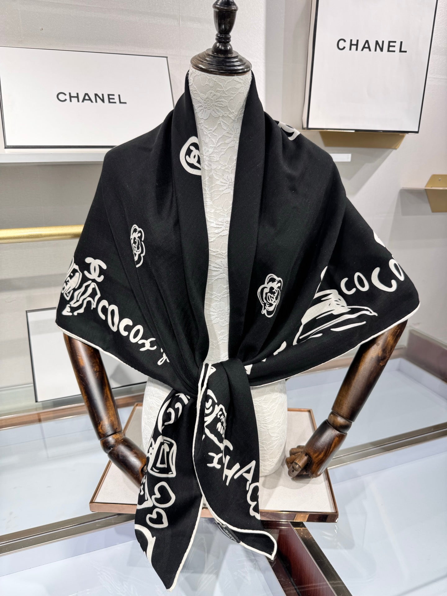 Chanel Silk Cashmere Square Scarf – 2025 Autumn Collection