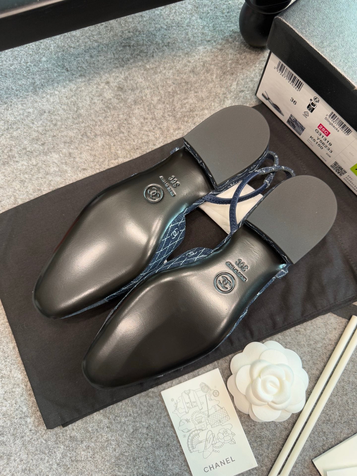 Chanel Denim Slingback Heels