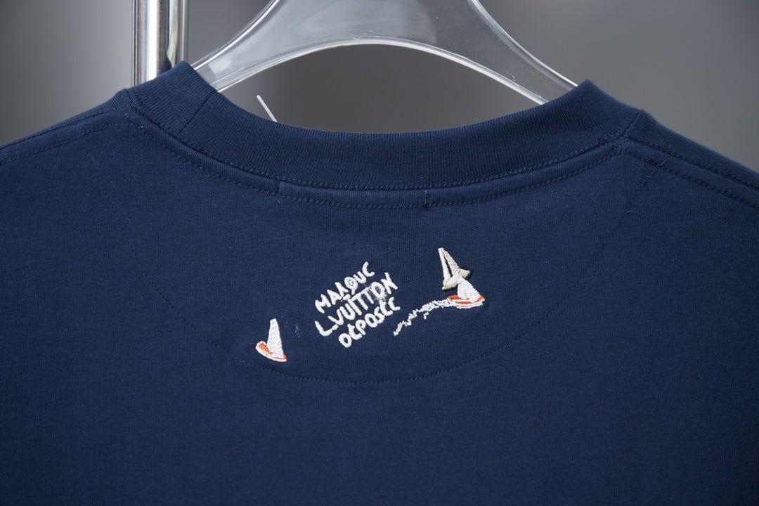Louis Vuitton Colorful Embroidery Sailing Boat T-Shirt – 26SS Early Spring Collection