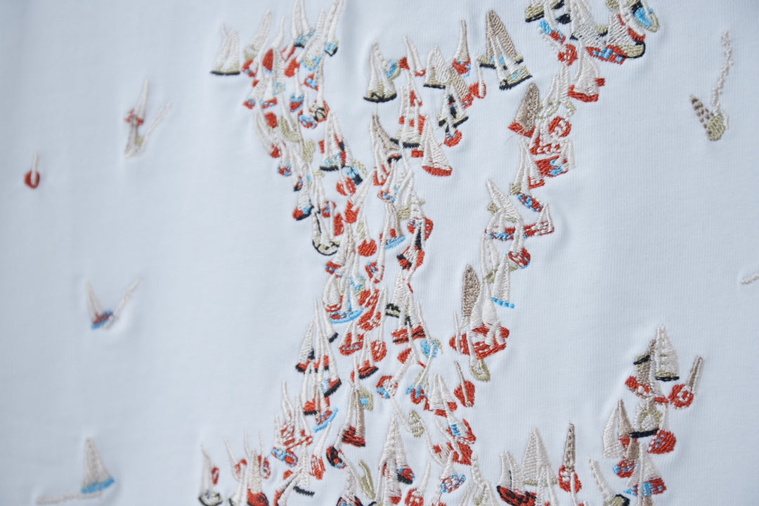 Louis Vuitton Colorful Embroidery Sailing Boat T-Shirt – 26SS Early Spring Collection