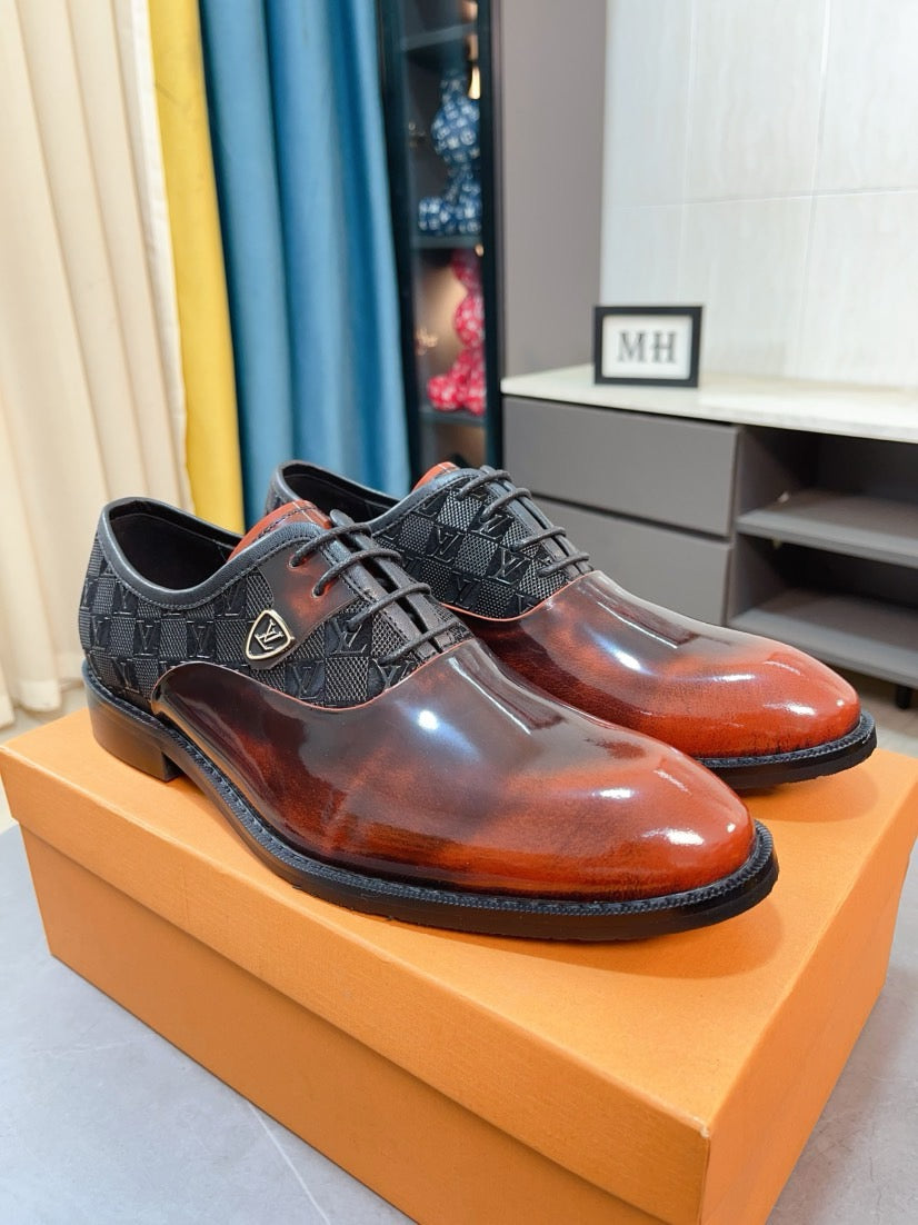 Louis Vuitton Men's Business Casual Leather Shoes